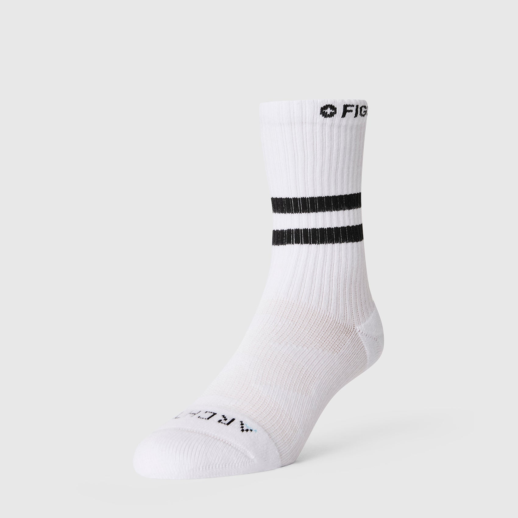 FIGS | ArchTek® Crew Compression Socks 15-20 mmHg - Stripe/White