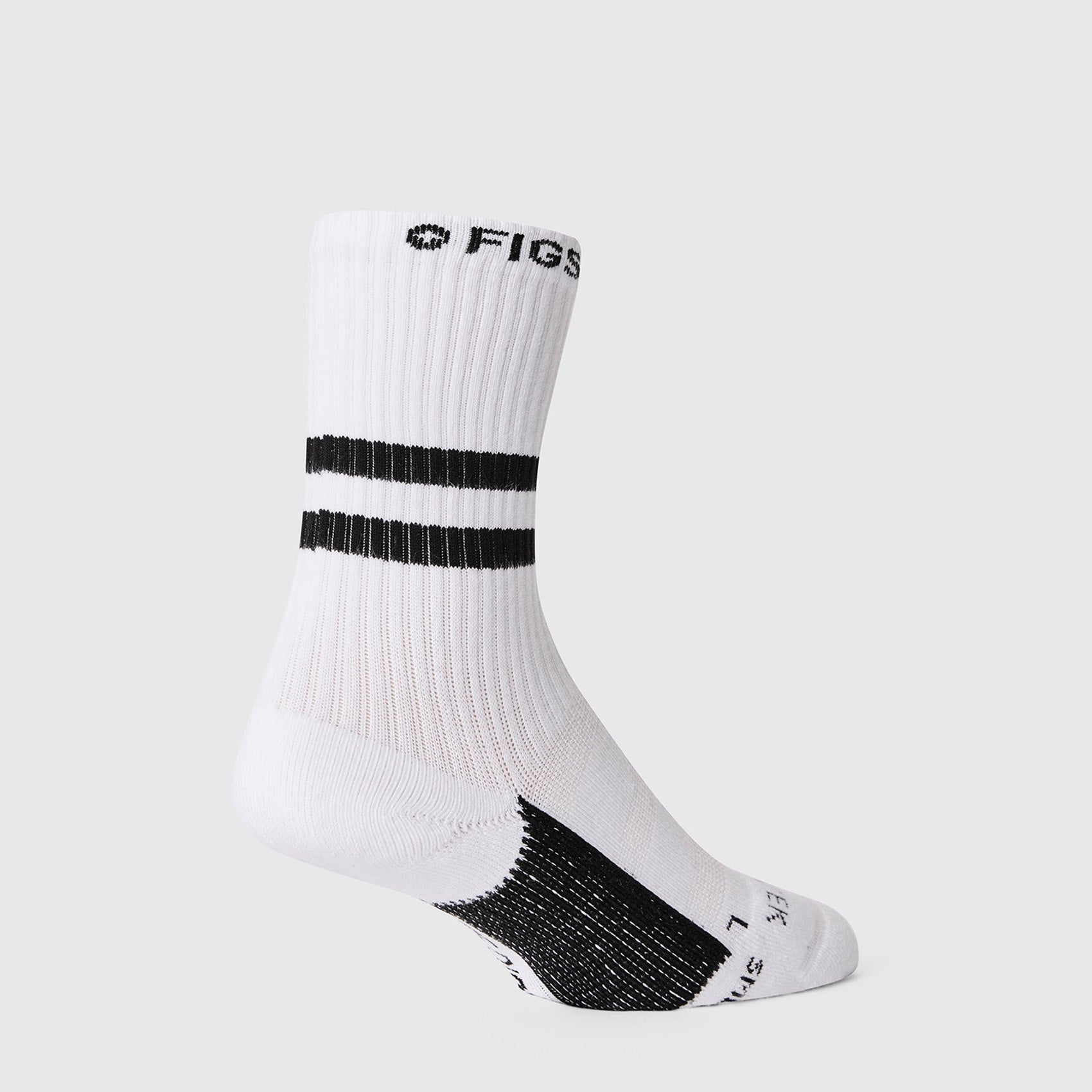 FIGS | ArchTek® Crew Compression Socks 15-20 mmHg - Stripe/White