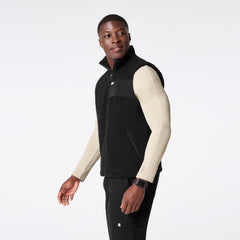 High-Pile Fleece Vest - Black