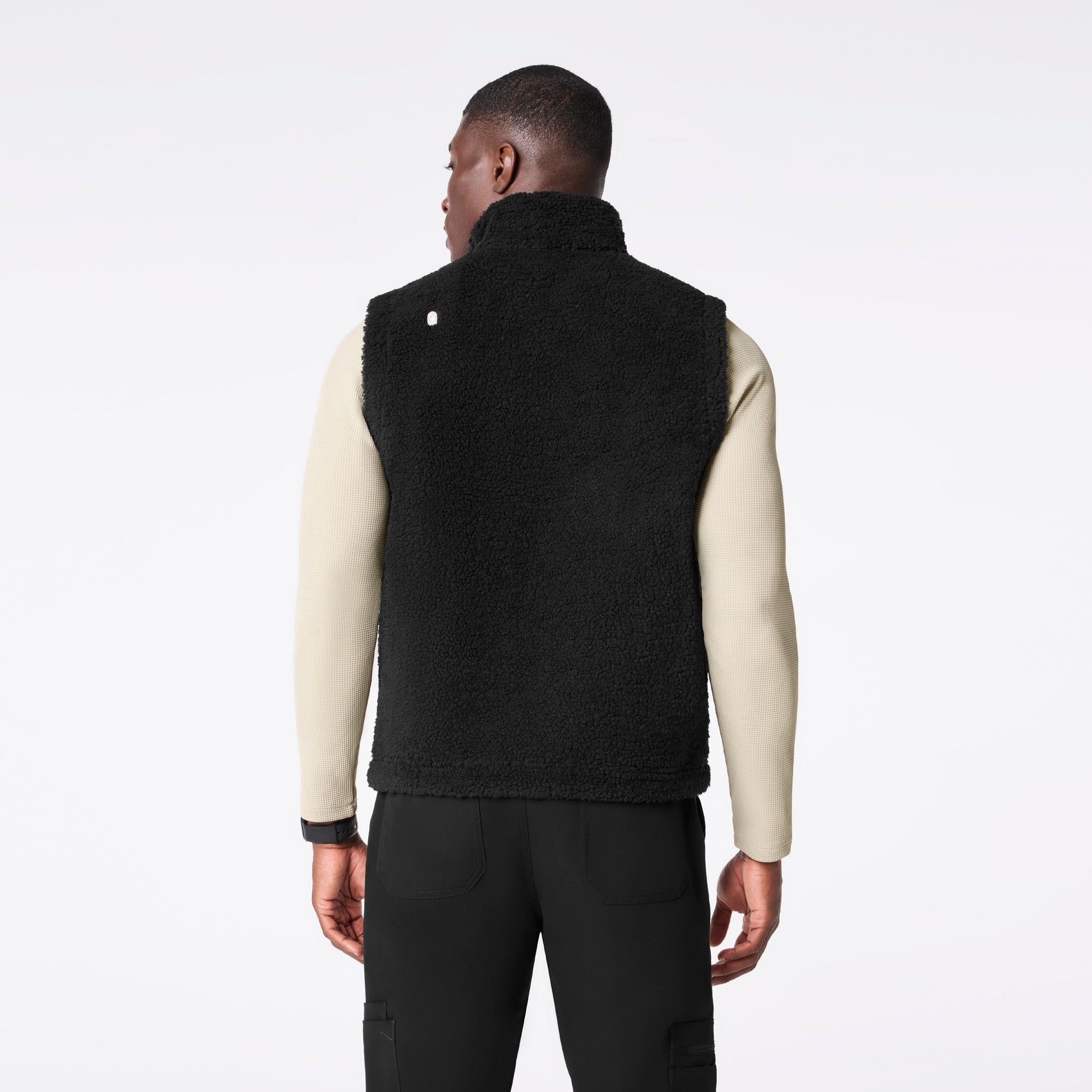 High-Pile Fleece Vest - Black