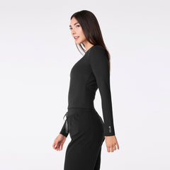 Palmer Ribbed Cropped Underscrub - Black