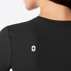 Palmer Ribbed Cropped Underscrub - Black