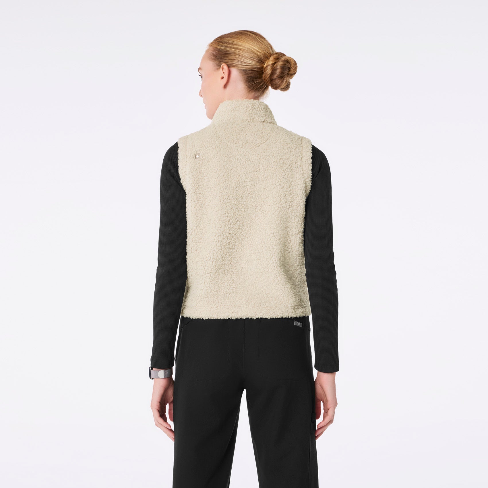 High-Pile Fleece Vest - Bone