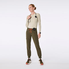 Waffle Long-Sleeve Underscrub - Bone