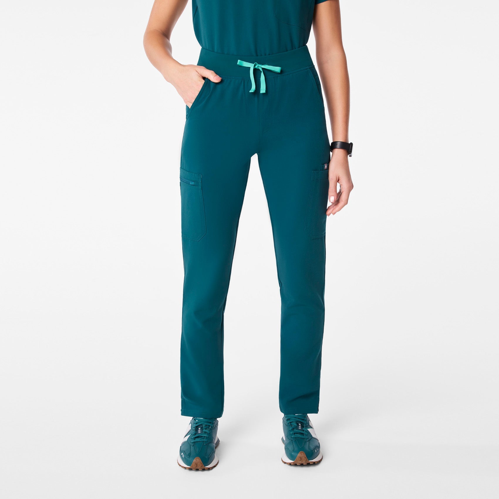 Yola High-Rise Slim Scrub Pant™ - Caribbean Blue