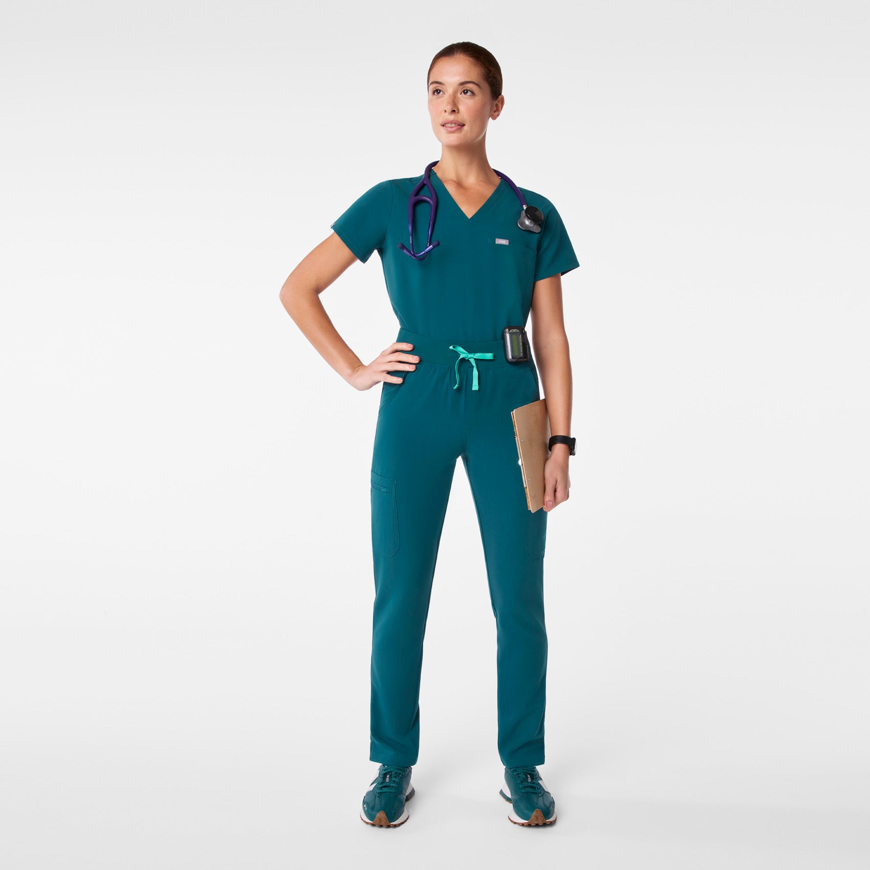 Yola High-Rise Slim Scrub Pant™ - Caribbean Blue