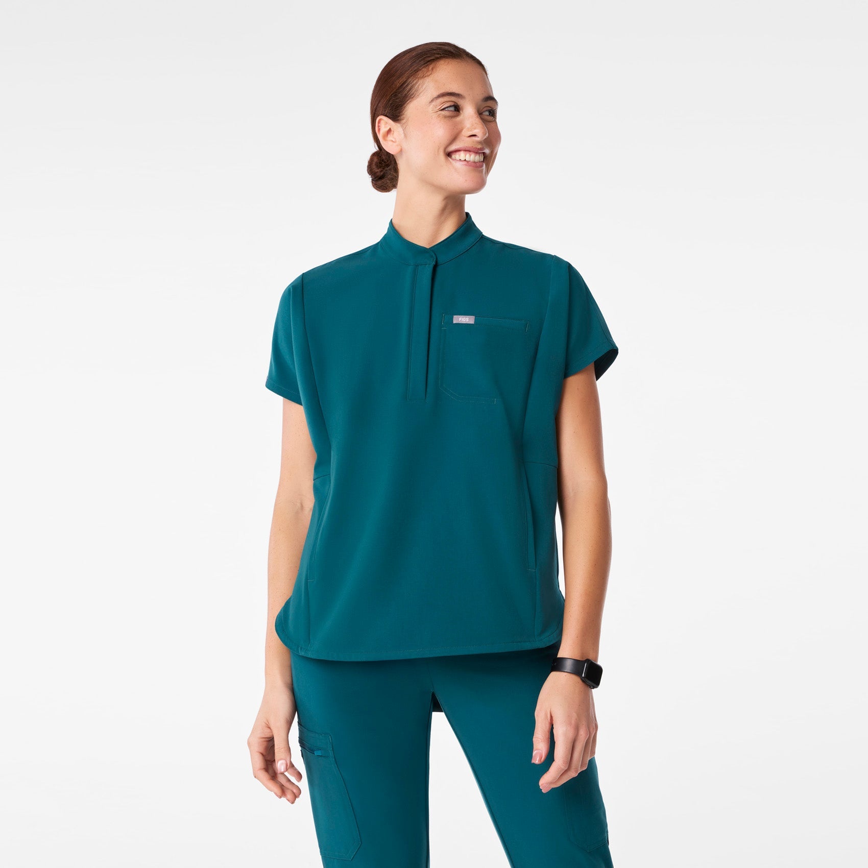 Montex Relaxed Scrub Top - Caribbean Blue