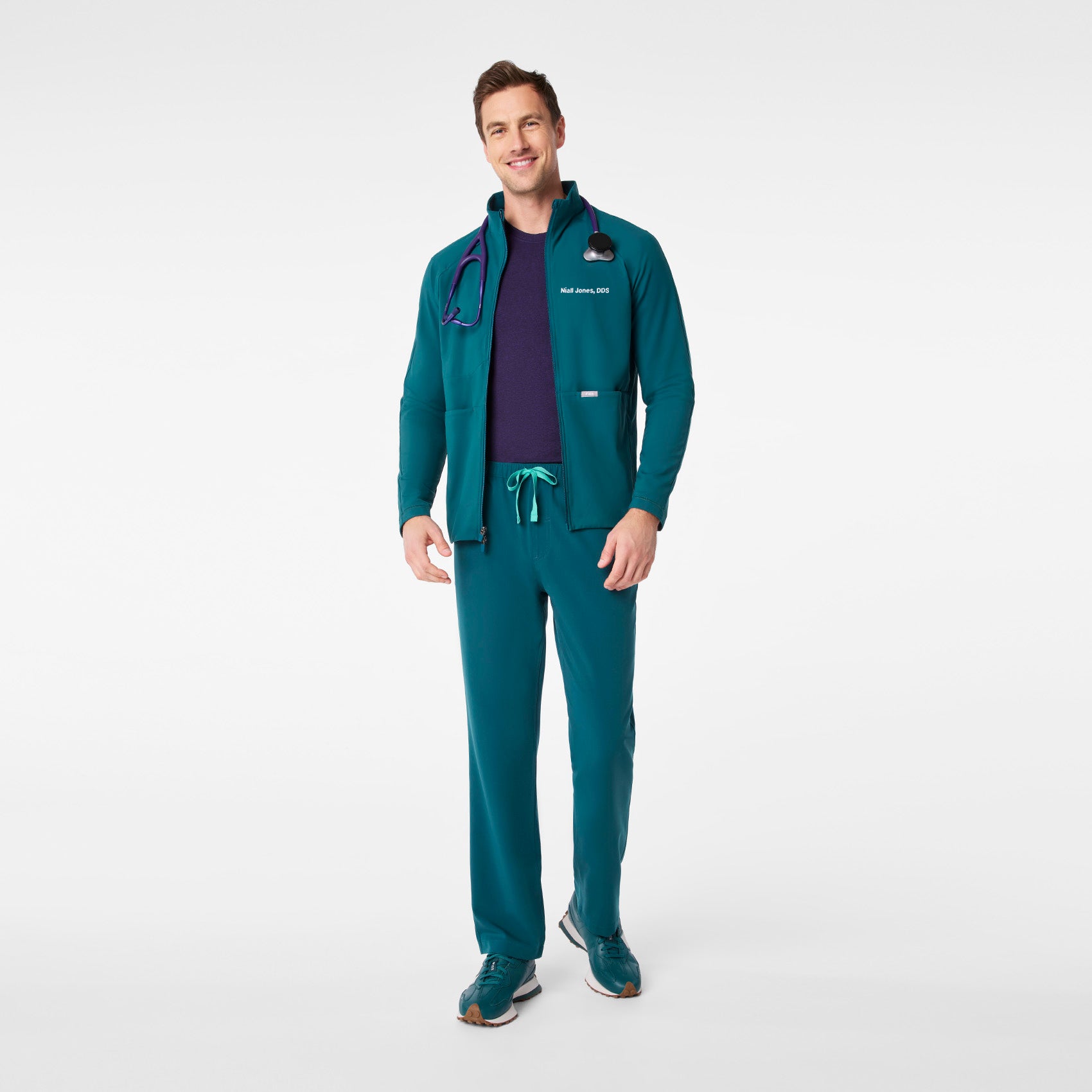 ContourKnit Scrub Jacket™ - Caribbean Blue