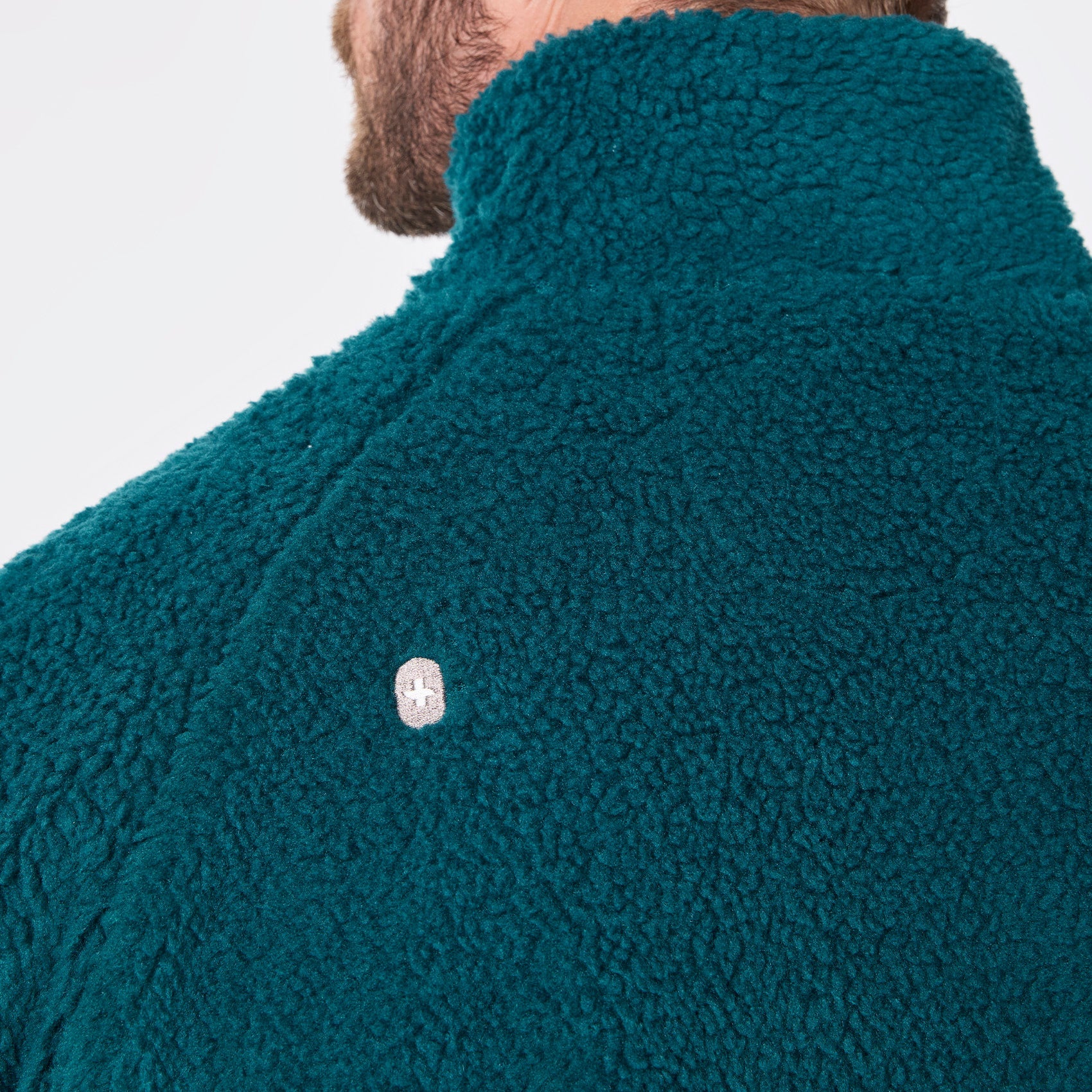 High-Pile Fleece Bomber Jacket - Caribbean Blue