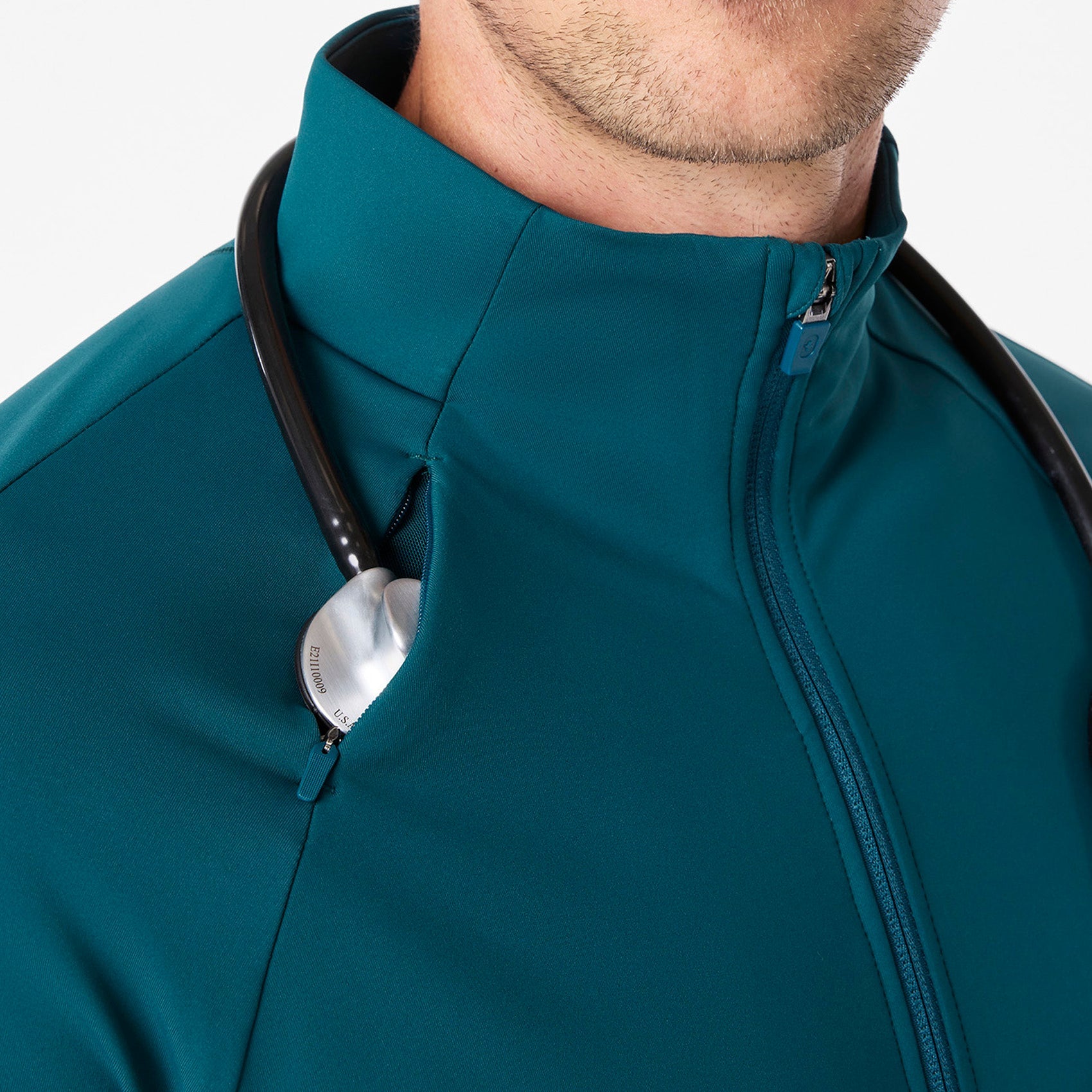 ContourKnit Scrub Jacket™ - Caribbean Blue