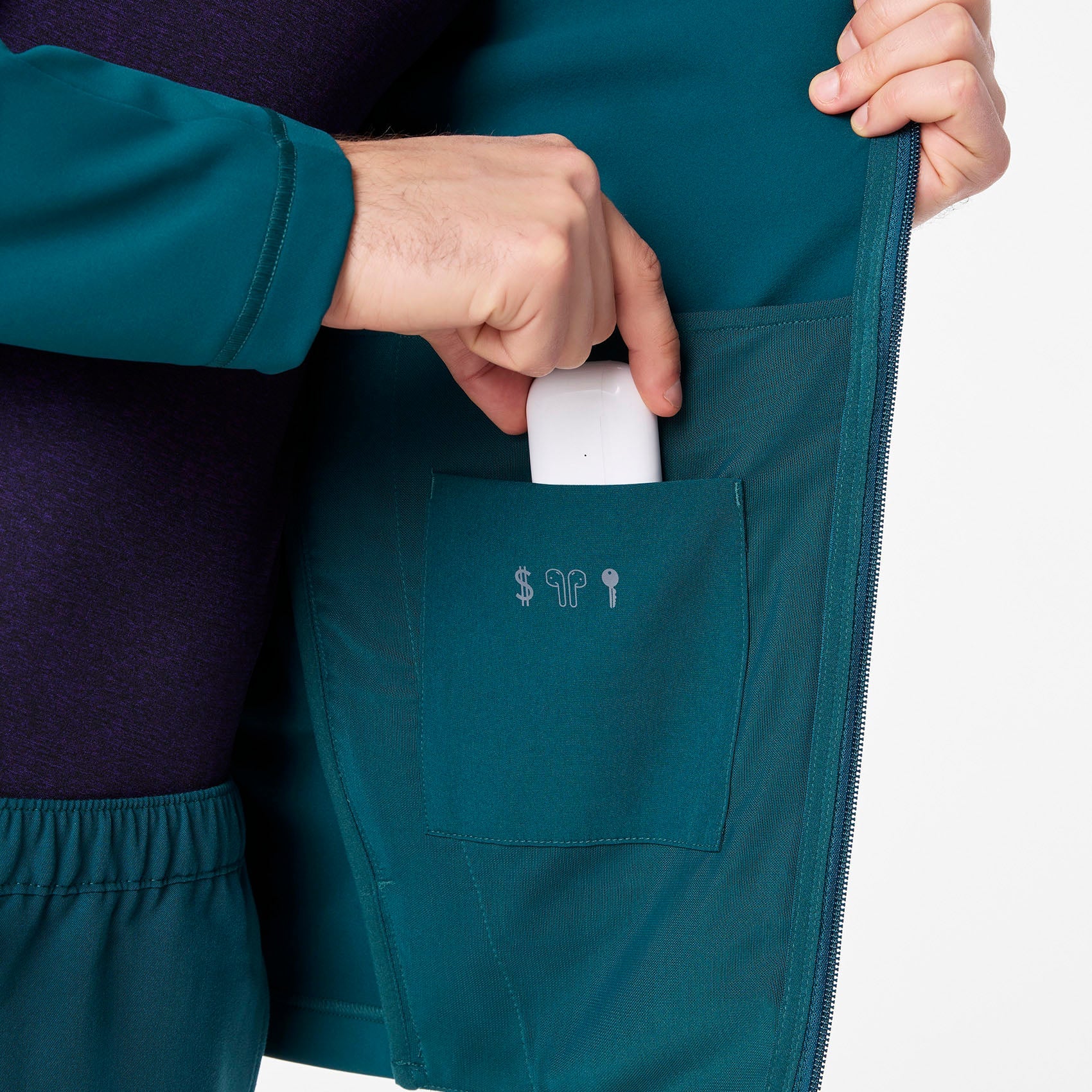 ContourKnit Scrub Jacket™ - Caribbean Blue