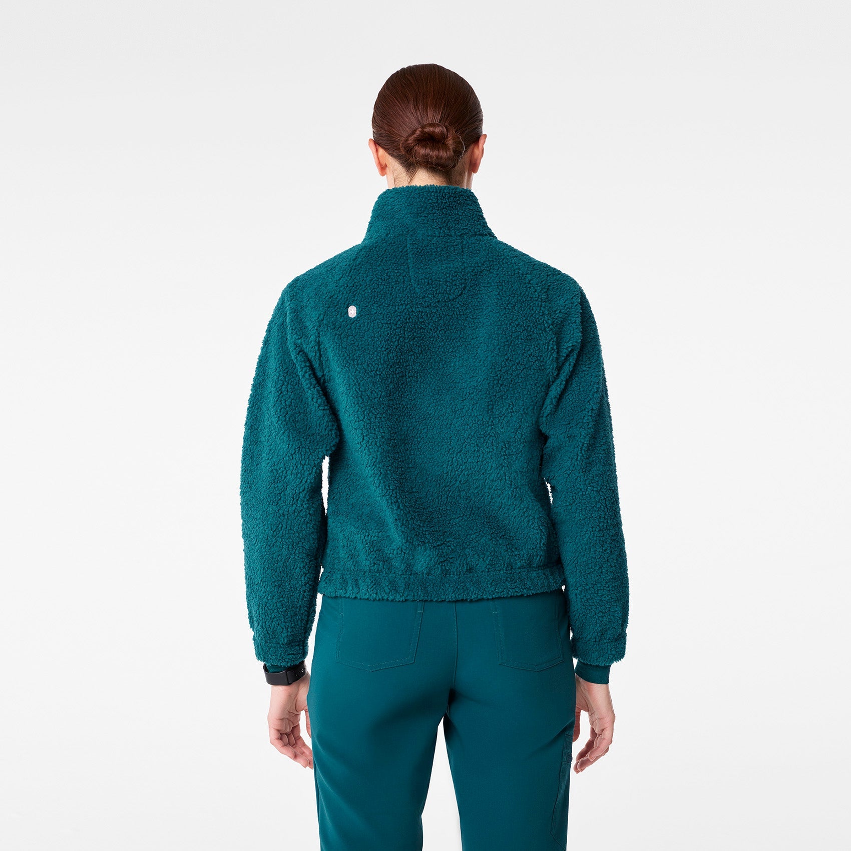 High-Pile Fleece Bomber Jacket - Caribbean Blue