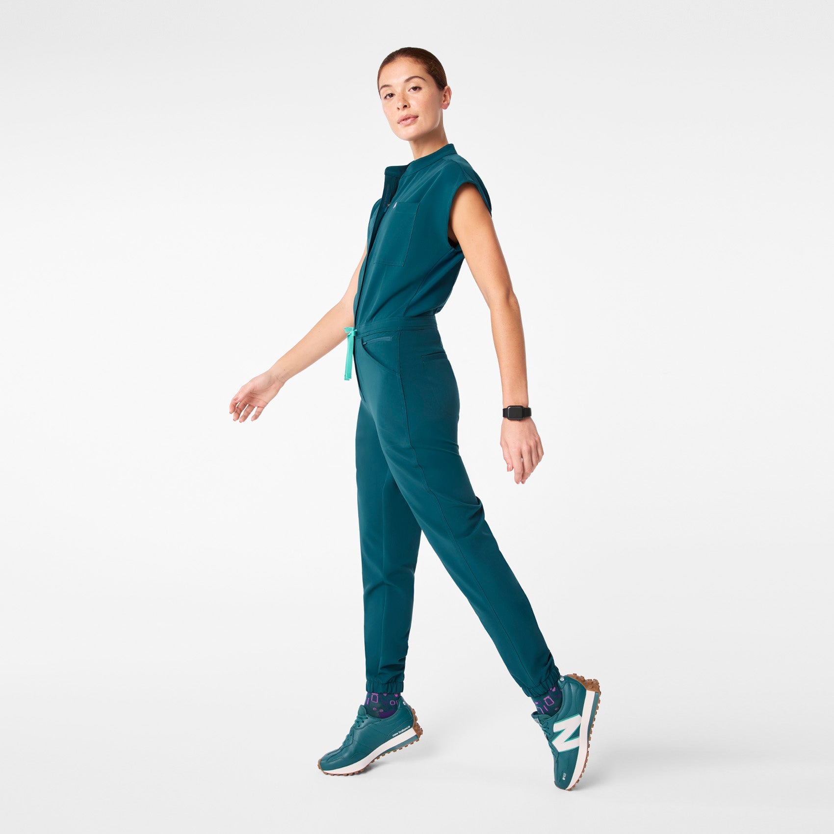 Rafaela Jogger ScrubJumpsuit™ - Caribbean Blue