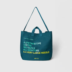 A Very Large Needle Canvas Tote - Caribbean Blue