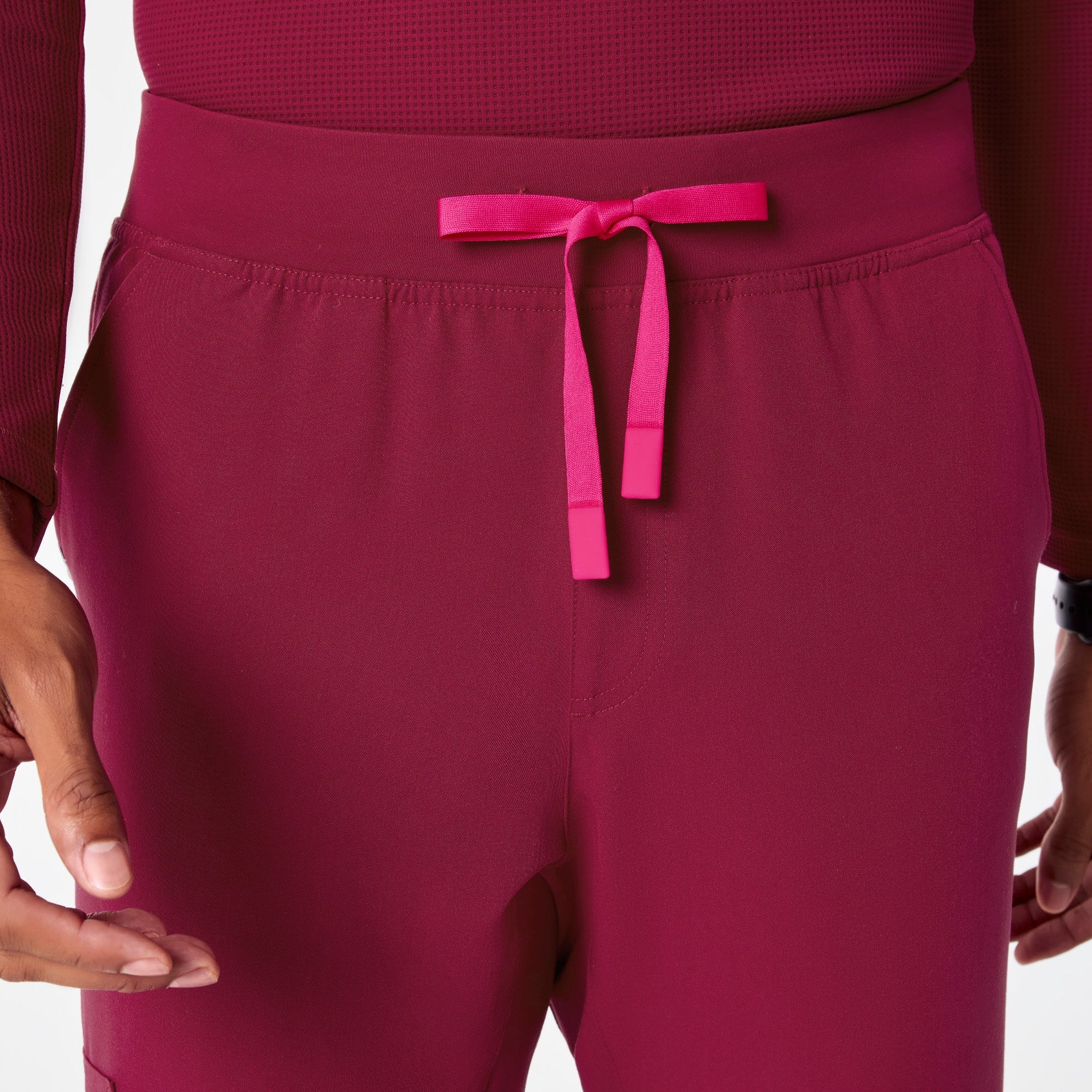 Brey Jogger Scrub Pant - Deep Cranberry