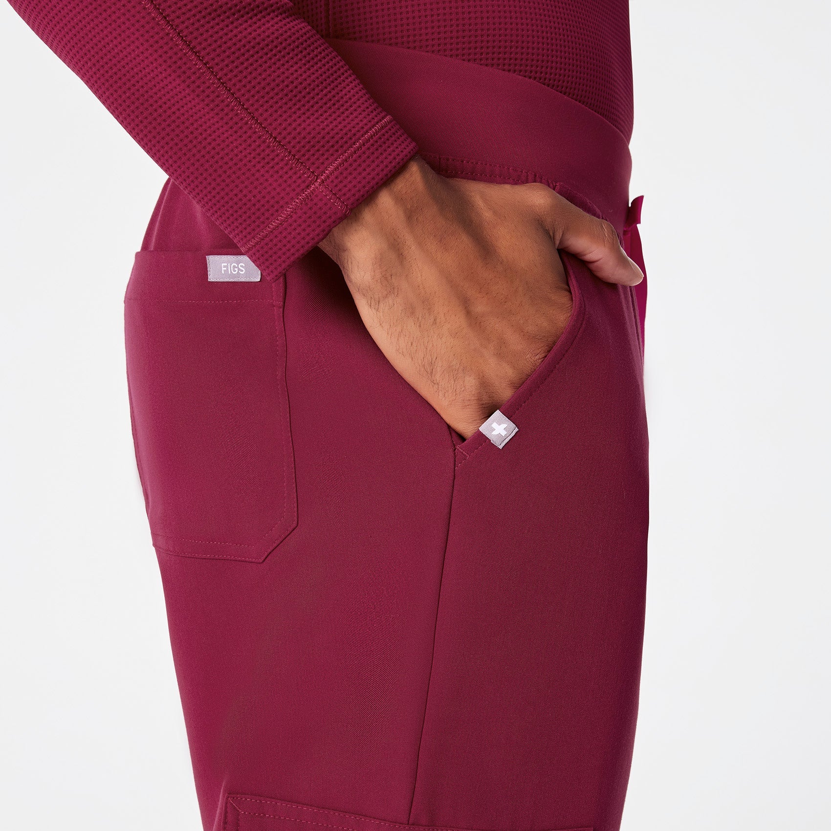 Brey Jogger Scrub Pant - Deep Cranberry