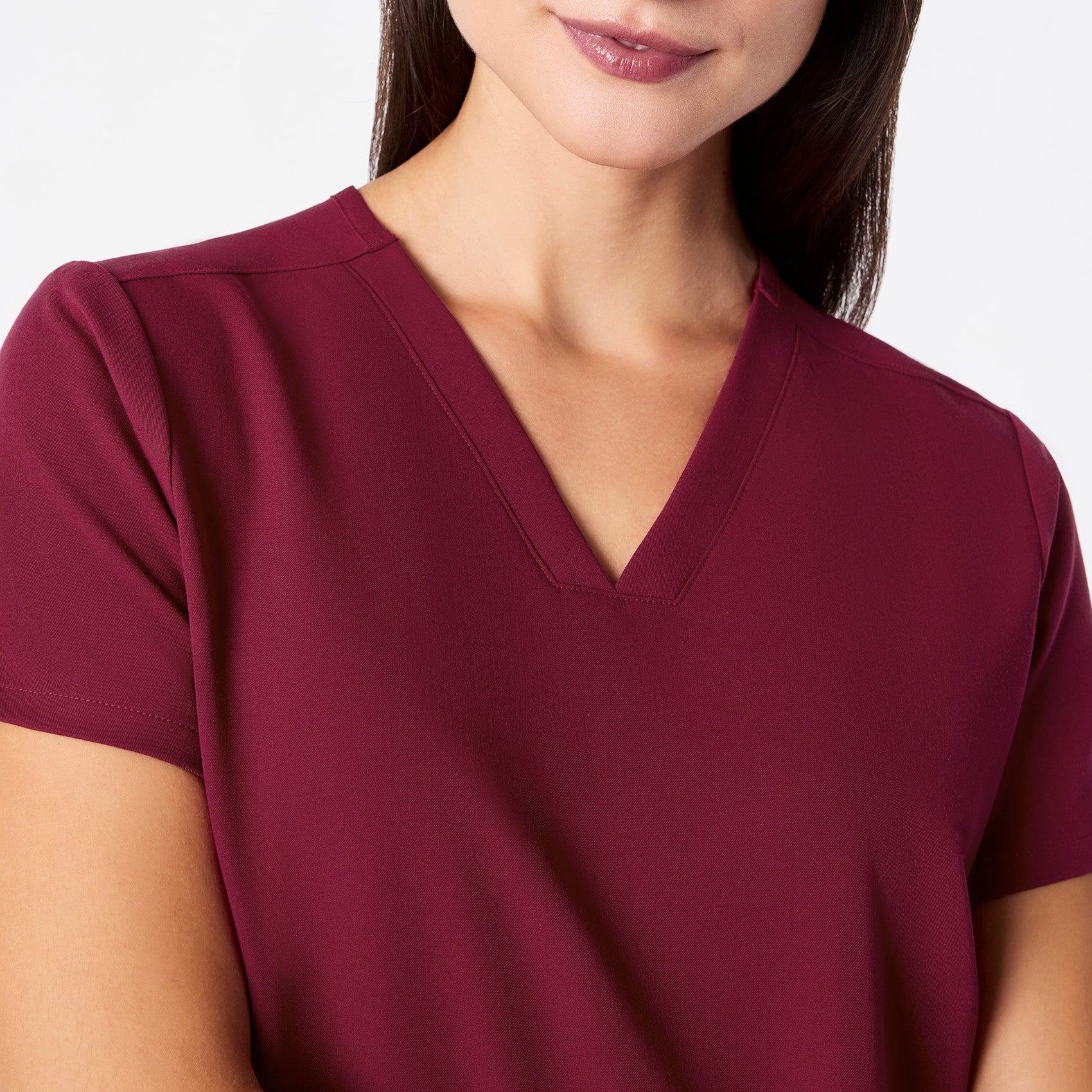 Casma Scrub Top™ - Deep Cranberry