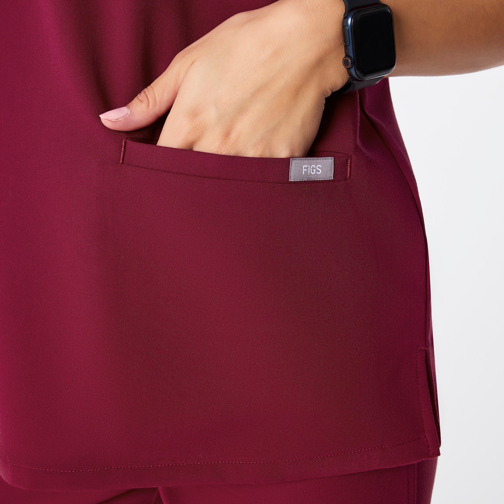 Casma Scrub Top™ - Deep Cranberry