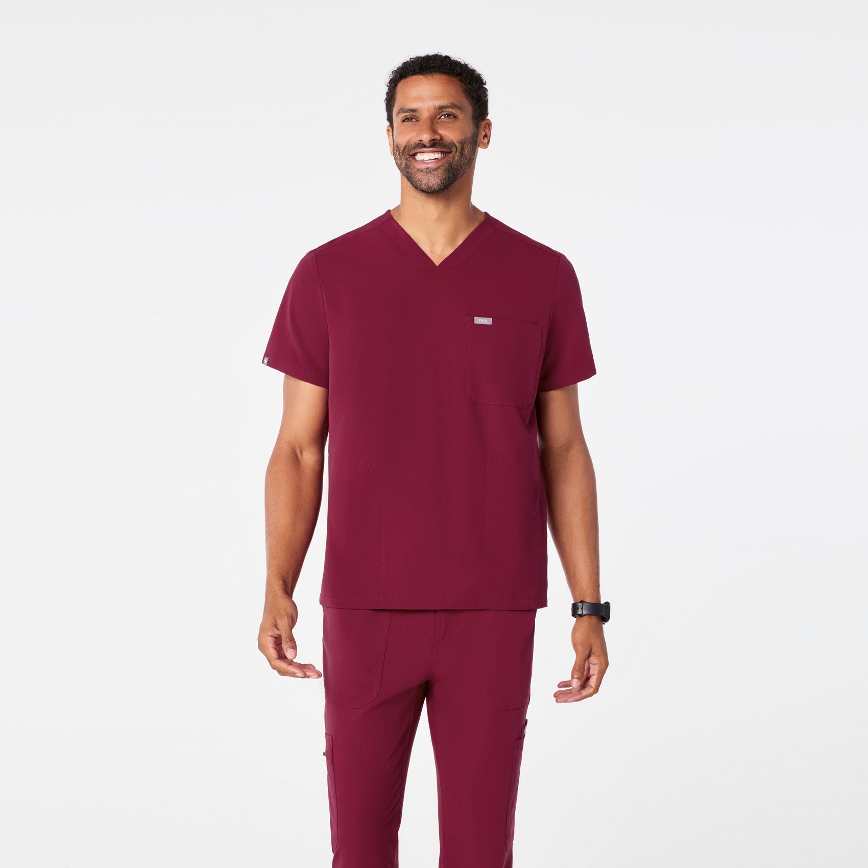Chisec Scrub Top™ - Deep Cranberry