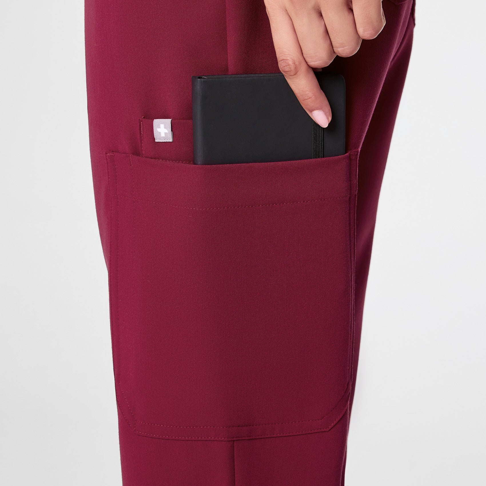 Uman High-Rise Jogger Scrub Pant - Deep Cranberry