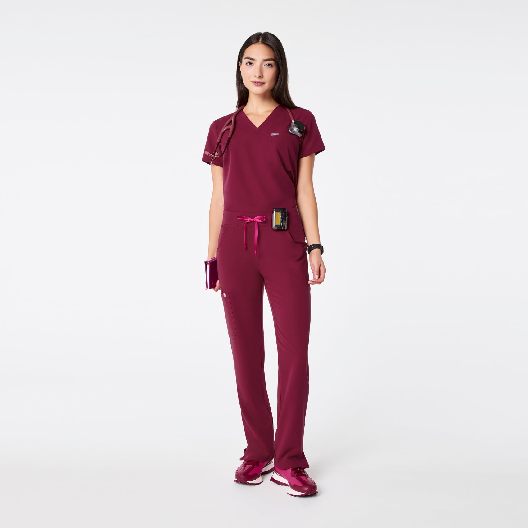 Kade Straight-Leg Scrub Pant™ - Deep Cranberry
