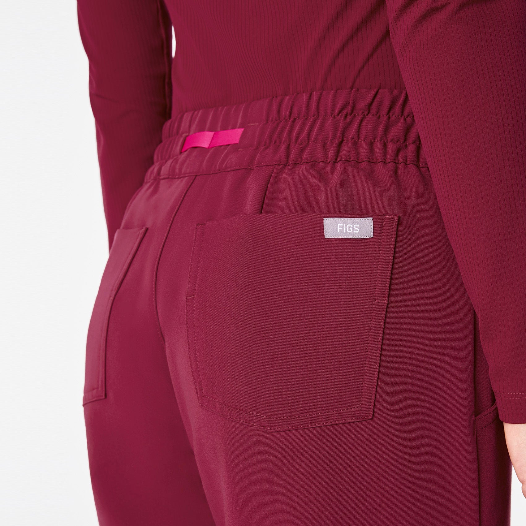Uman Jogger Scrub Pant - Deep Cranberry