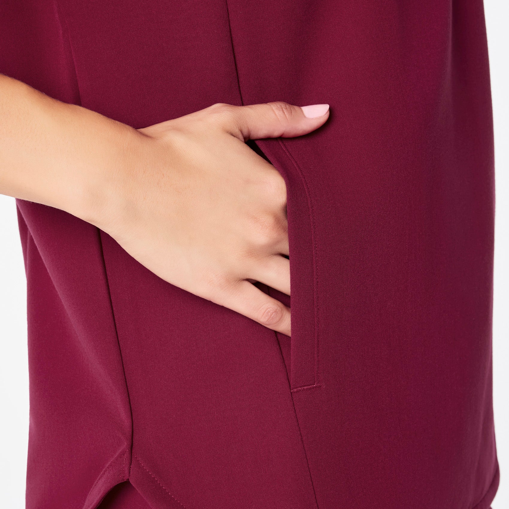 Montex Relaxed Scrub Top - Deep Cranberry
