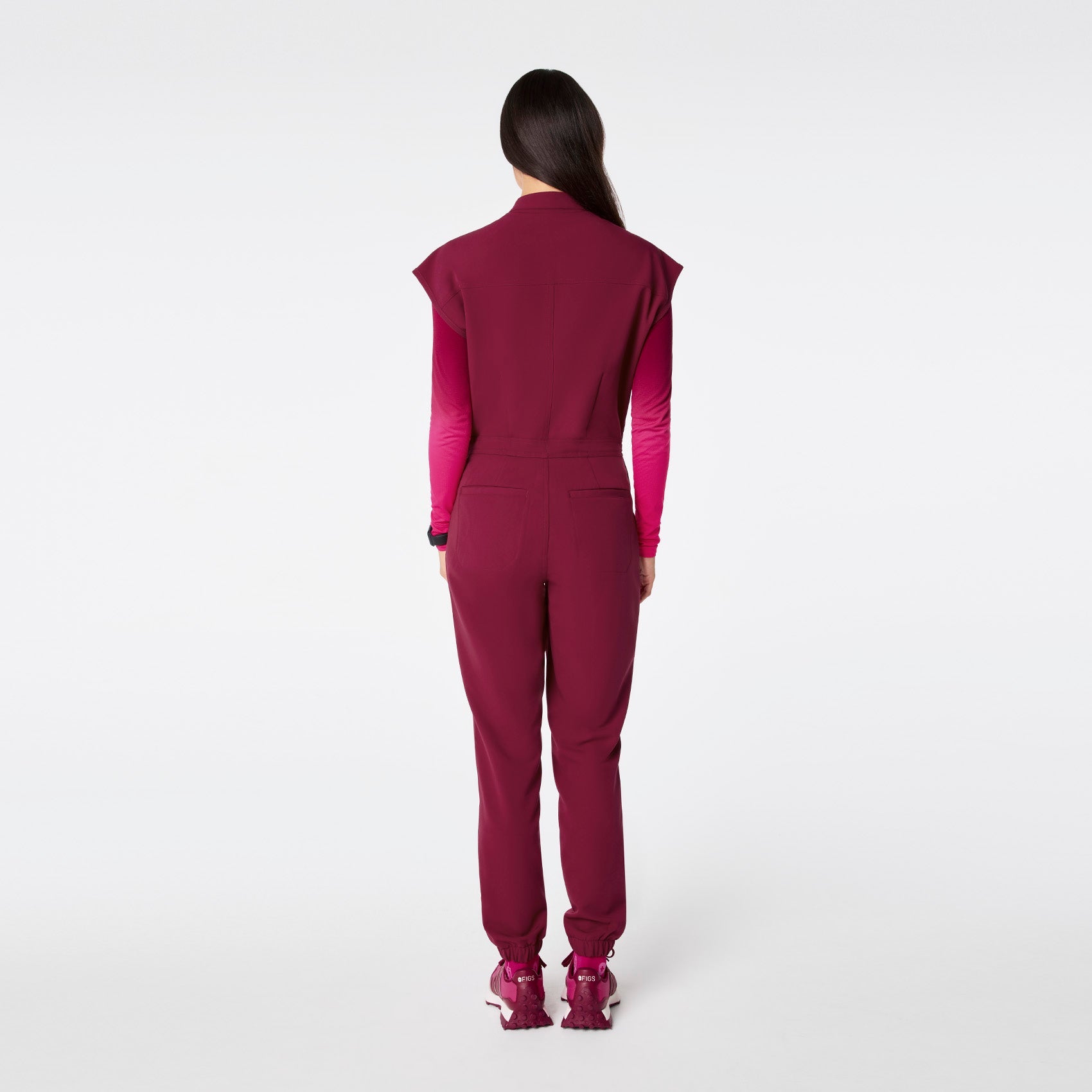 Rafaela Jogger ScrubJumpsuit™ - Deep Cranberry