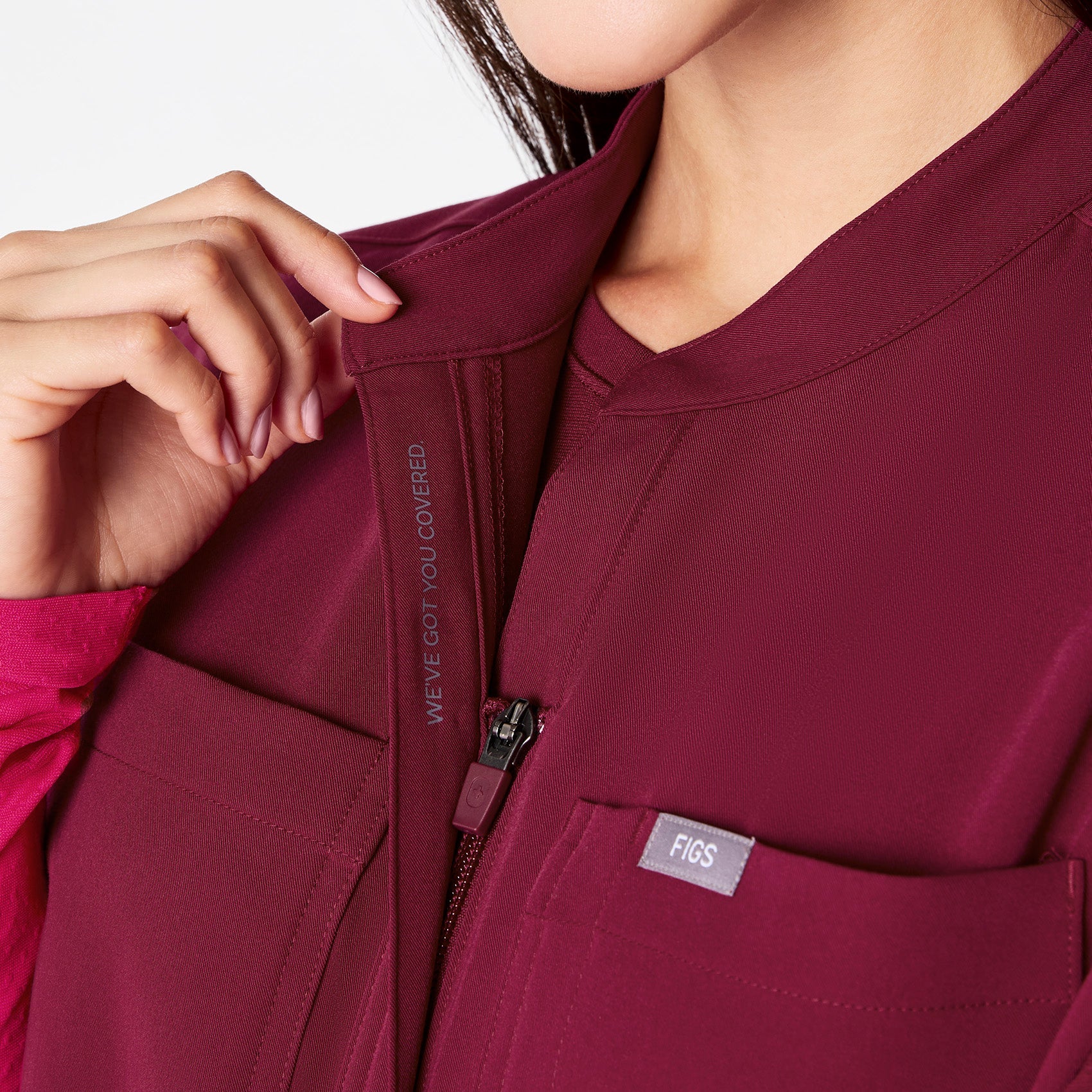 Rafaela Jogger ScrubJumpsuit™ - Deep Cranberry