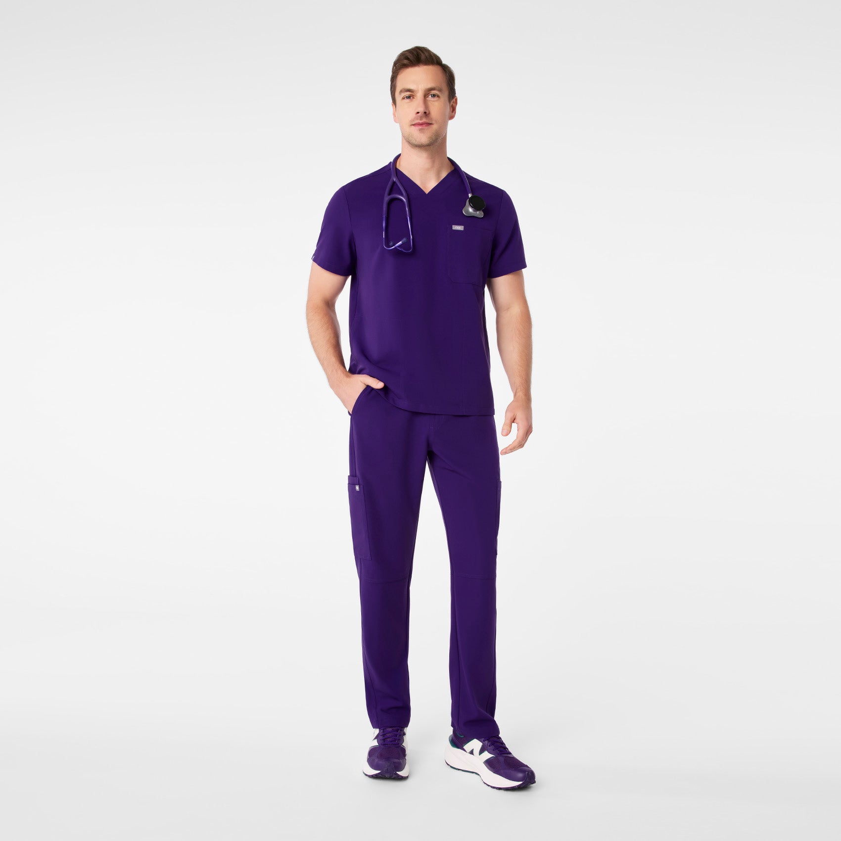 Chisec Scrub Top™ - Purple Pulse