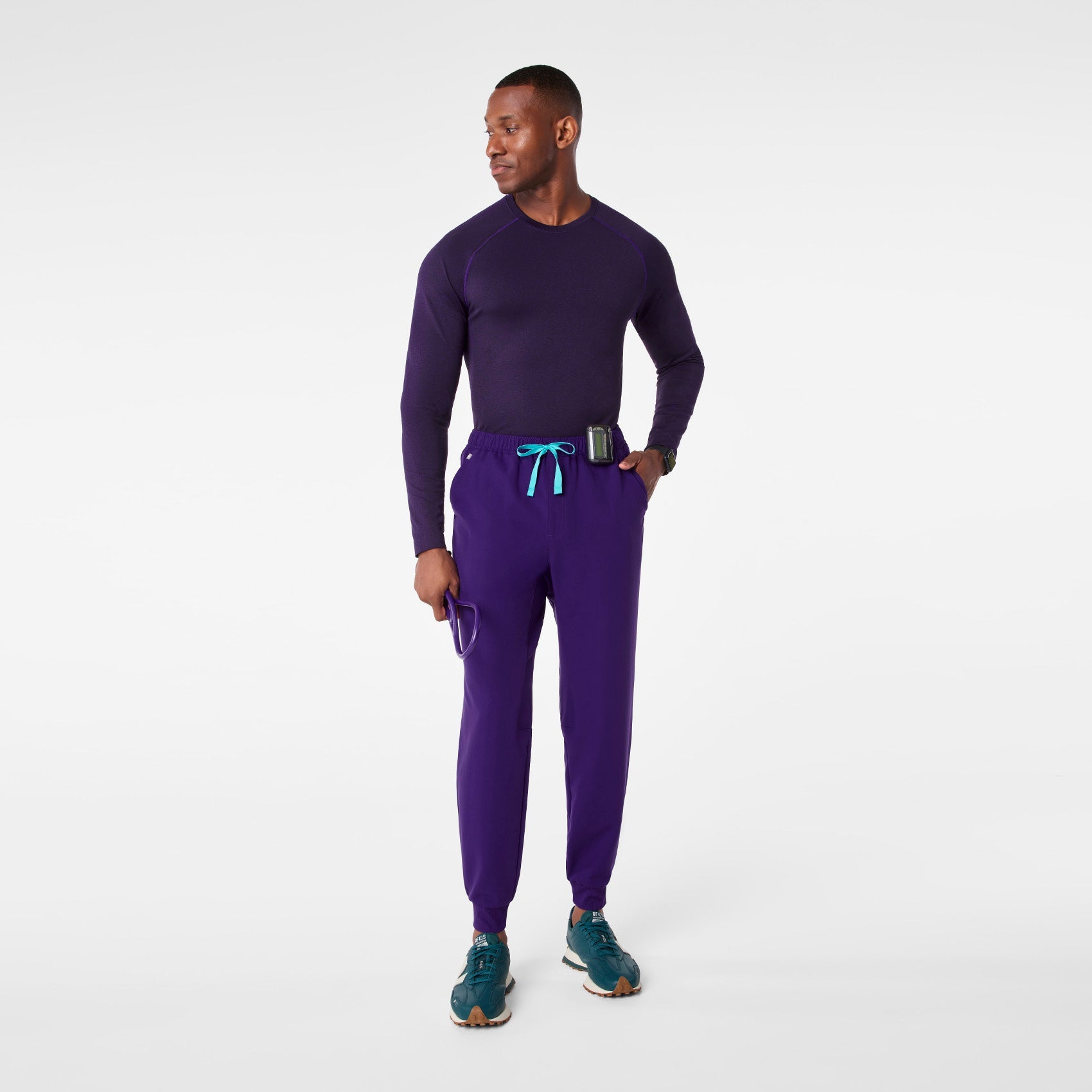 Makato Seamless Long-Sleeve Underscrub - Purple Pulse