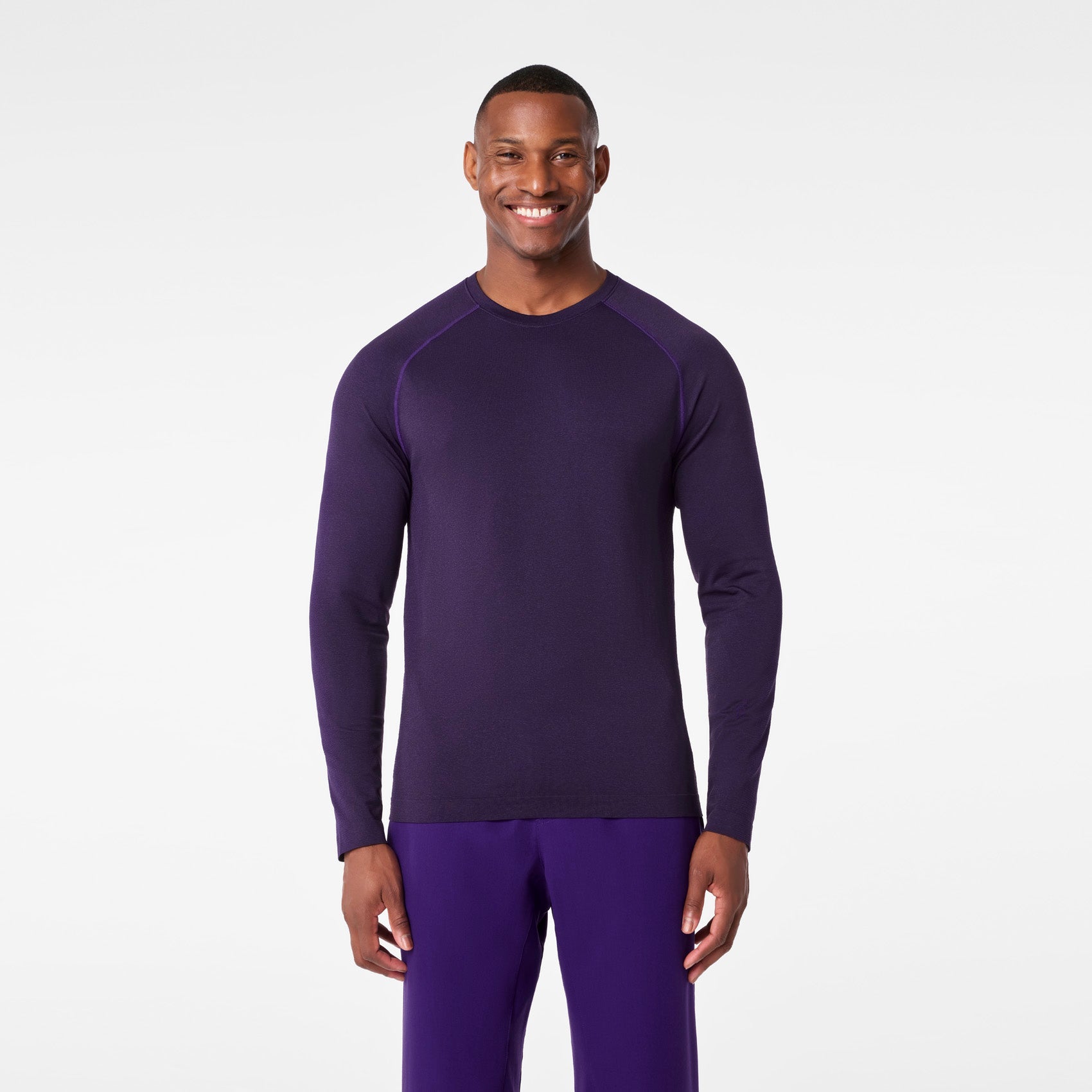 Makato Seamless Long-Sleeve Underscrub - Purple Pulse