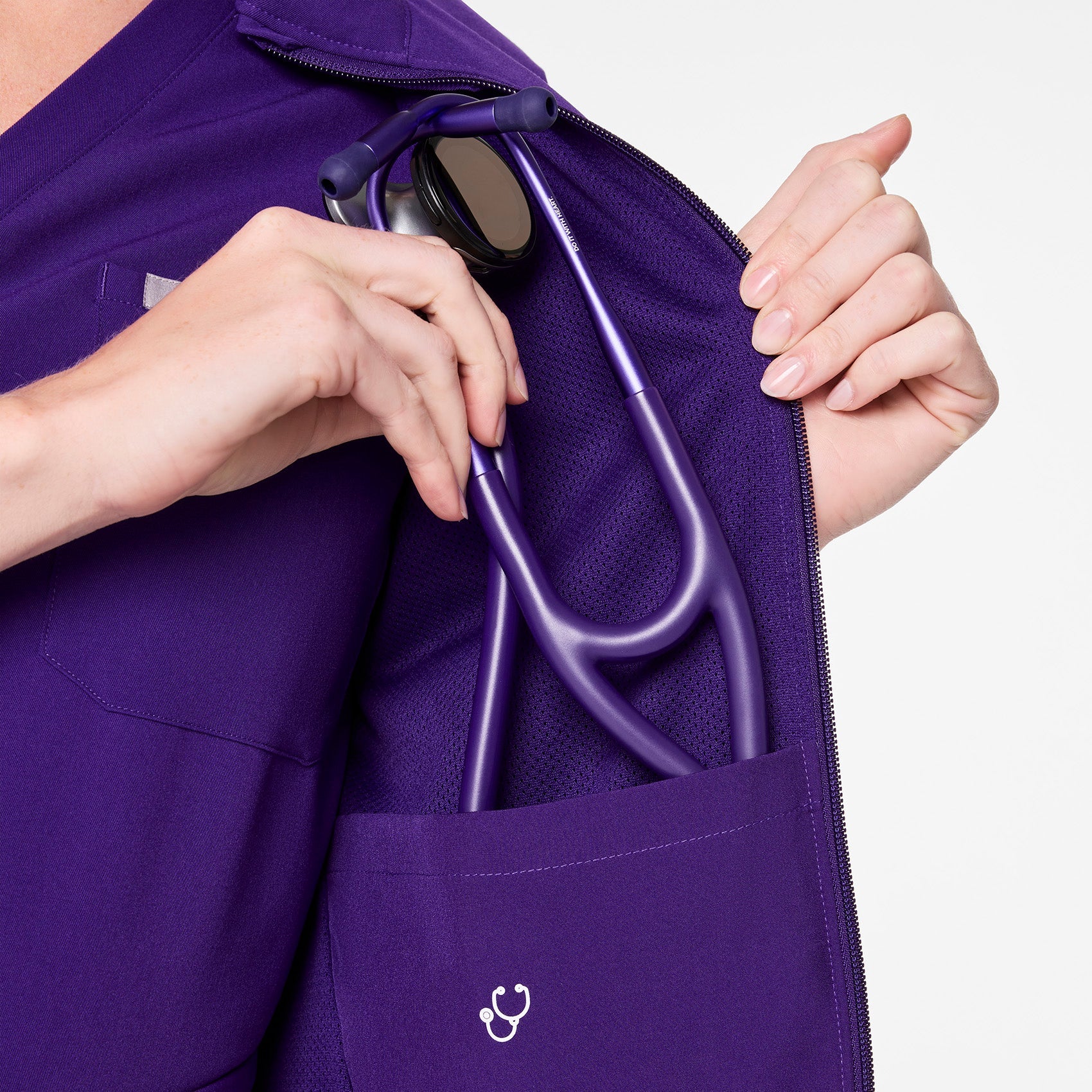 Sydney Scrub Jacket - Purple Pulse