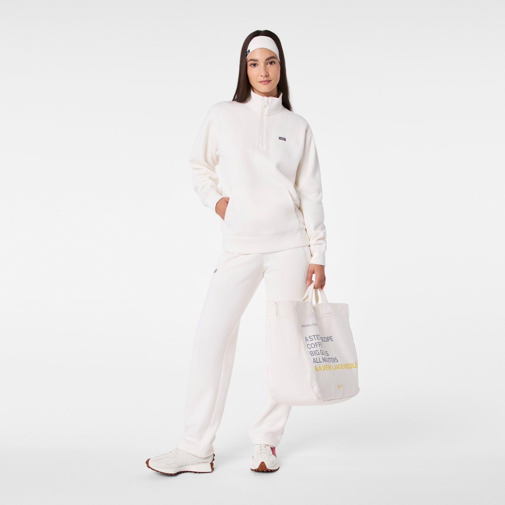 A Very Large Needle Canvas Tote - Off White
