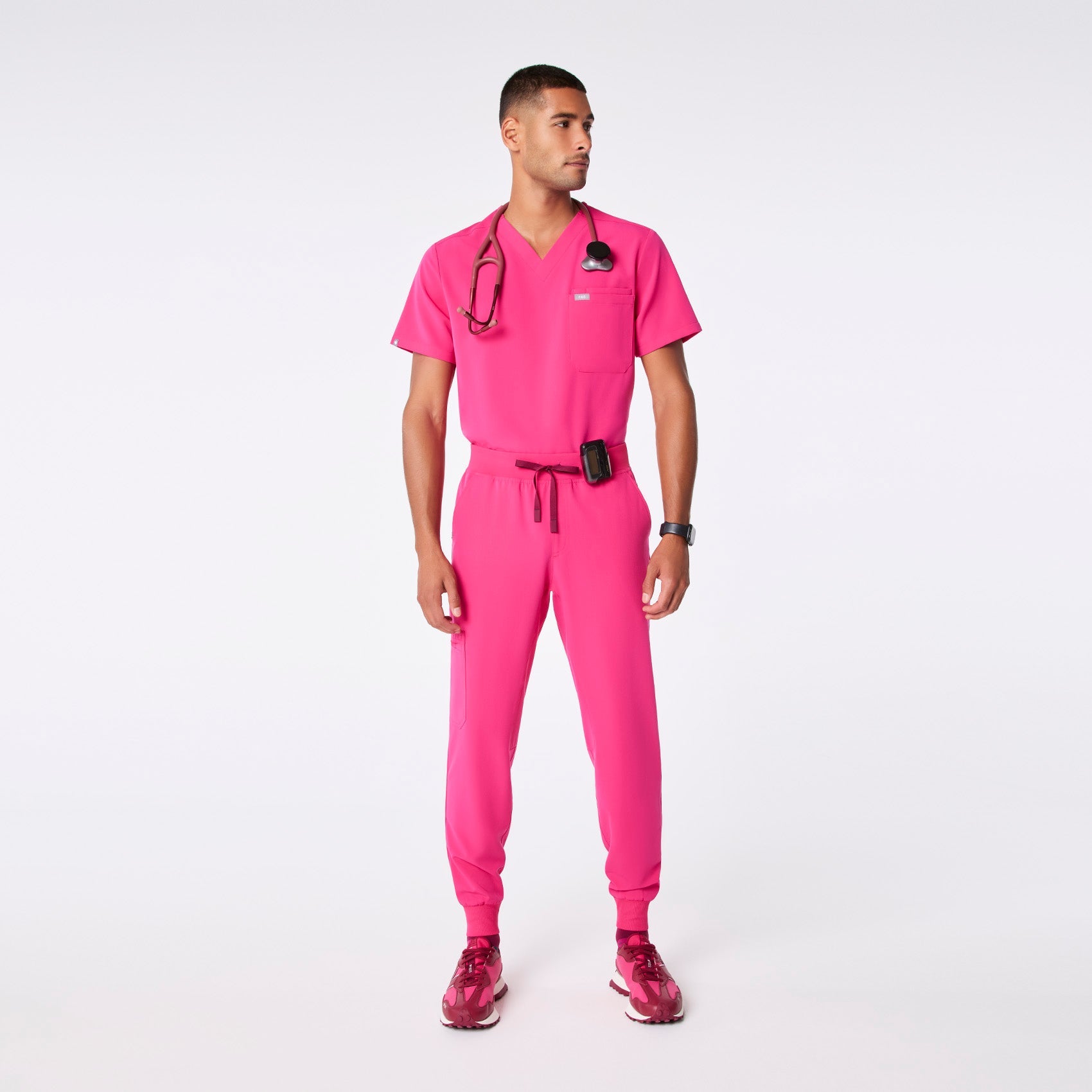 Brey Jogger Scrub Pant - Shocking Pink