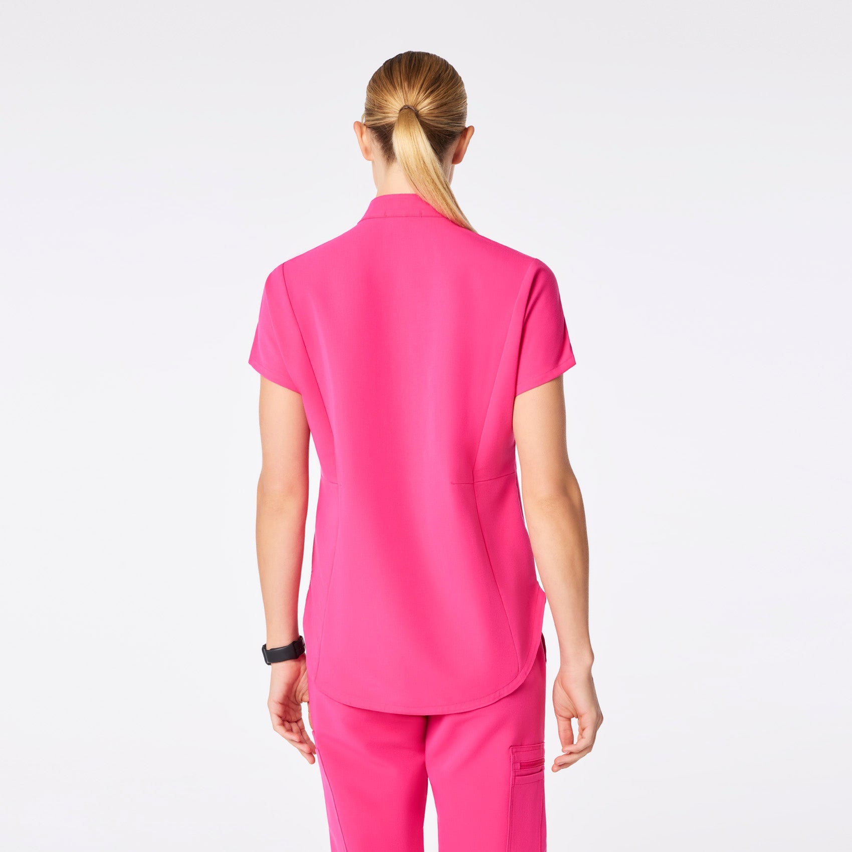 Montex Relaxed Scrub Top - Shocking Pink