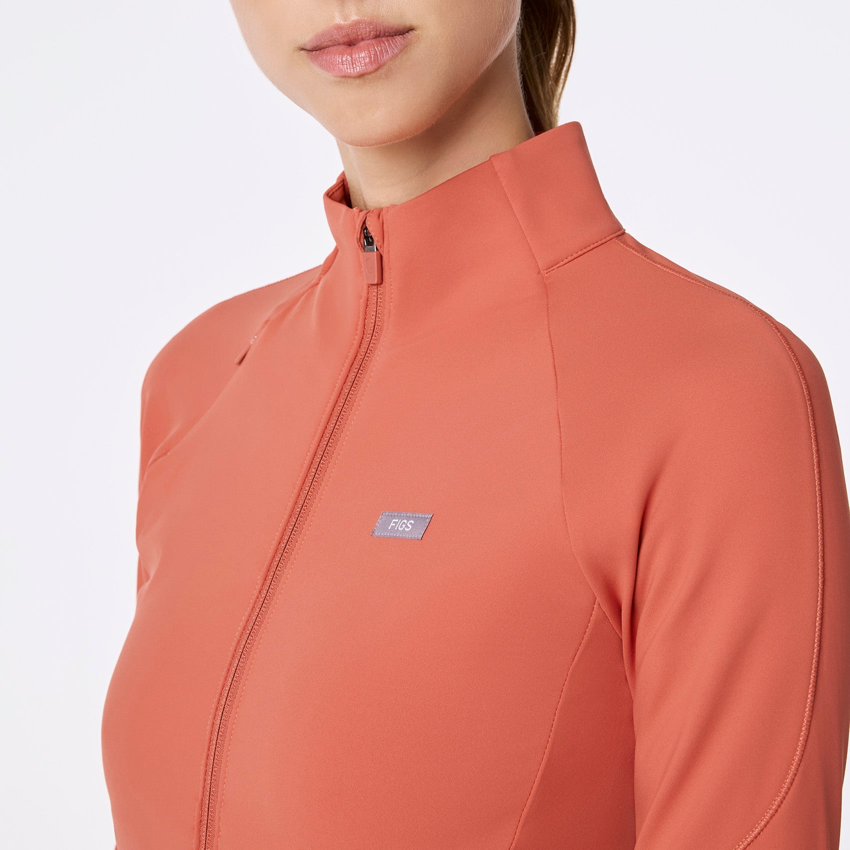 ContourKnit Cropped Scrub Jacket™ - Spiced Cider