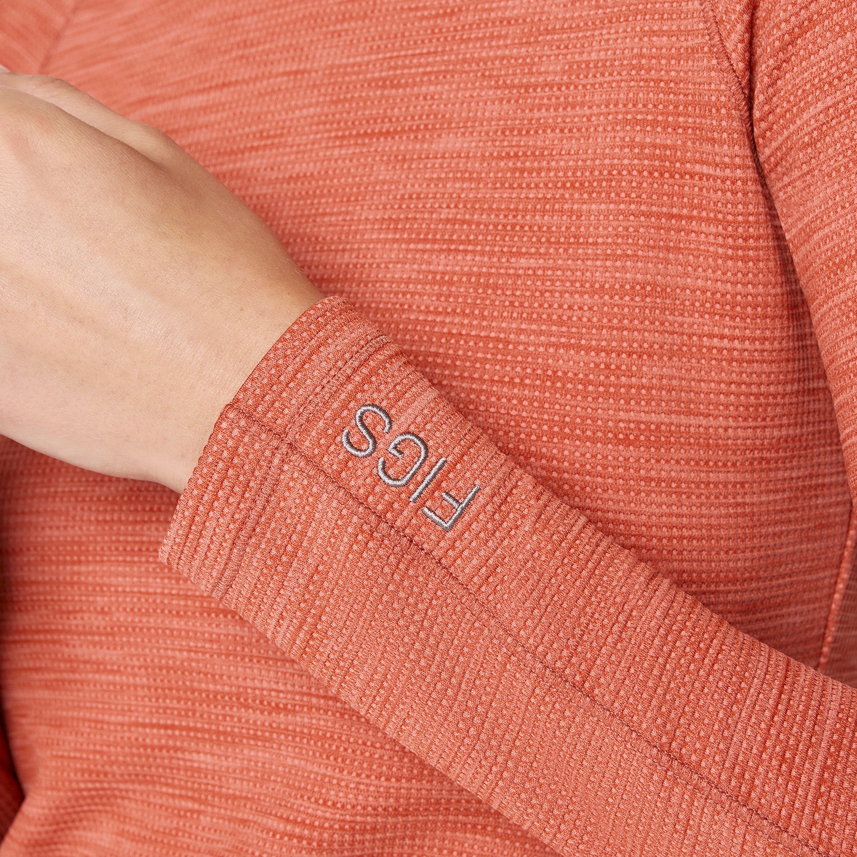 Waffle Long-Sleeve Underscrub - Space Dye/Spiced Cider
