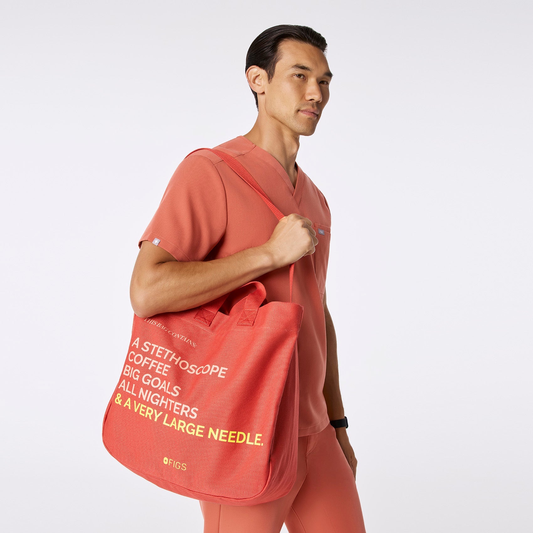 A Very Large Needle Canvas Tote - Spiced Cider