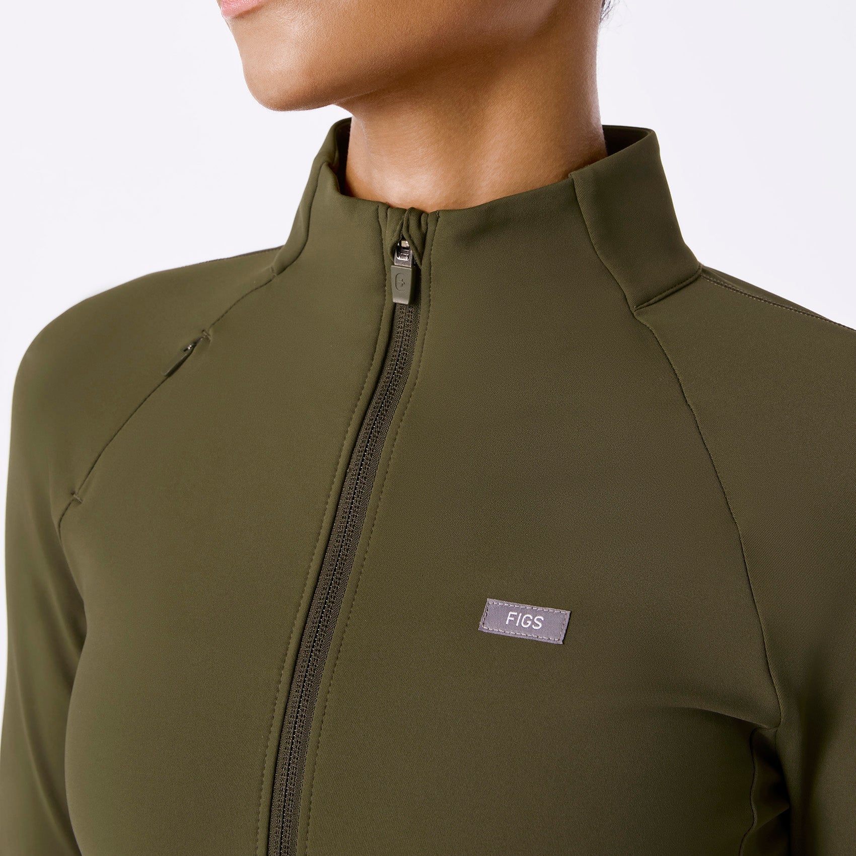 ContourKnit Cropped Scrub Jacket™ - Spruce