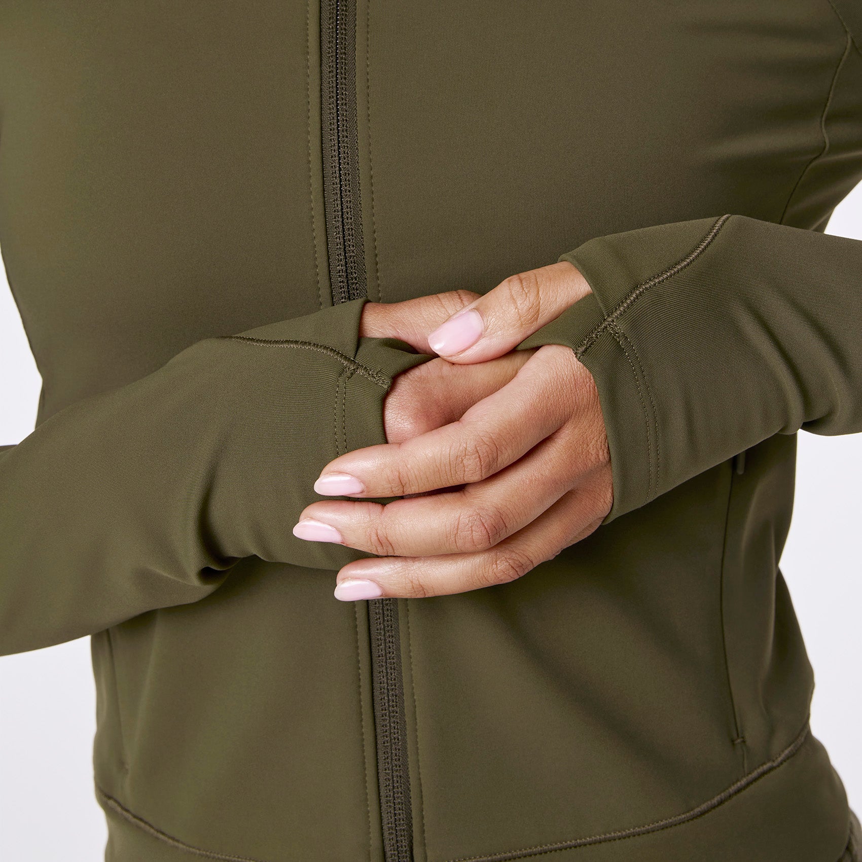 ContourKnit Cropped Scrub Jacket™ - Spruce