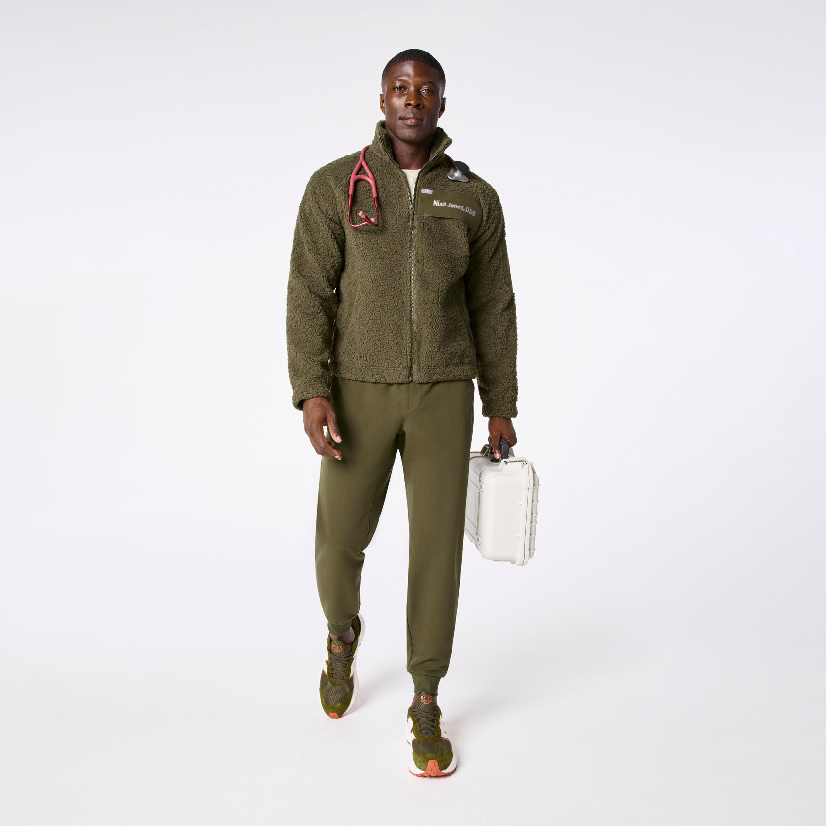 High-Pile Fleece Bomber Jacket - Spruce