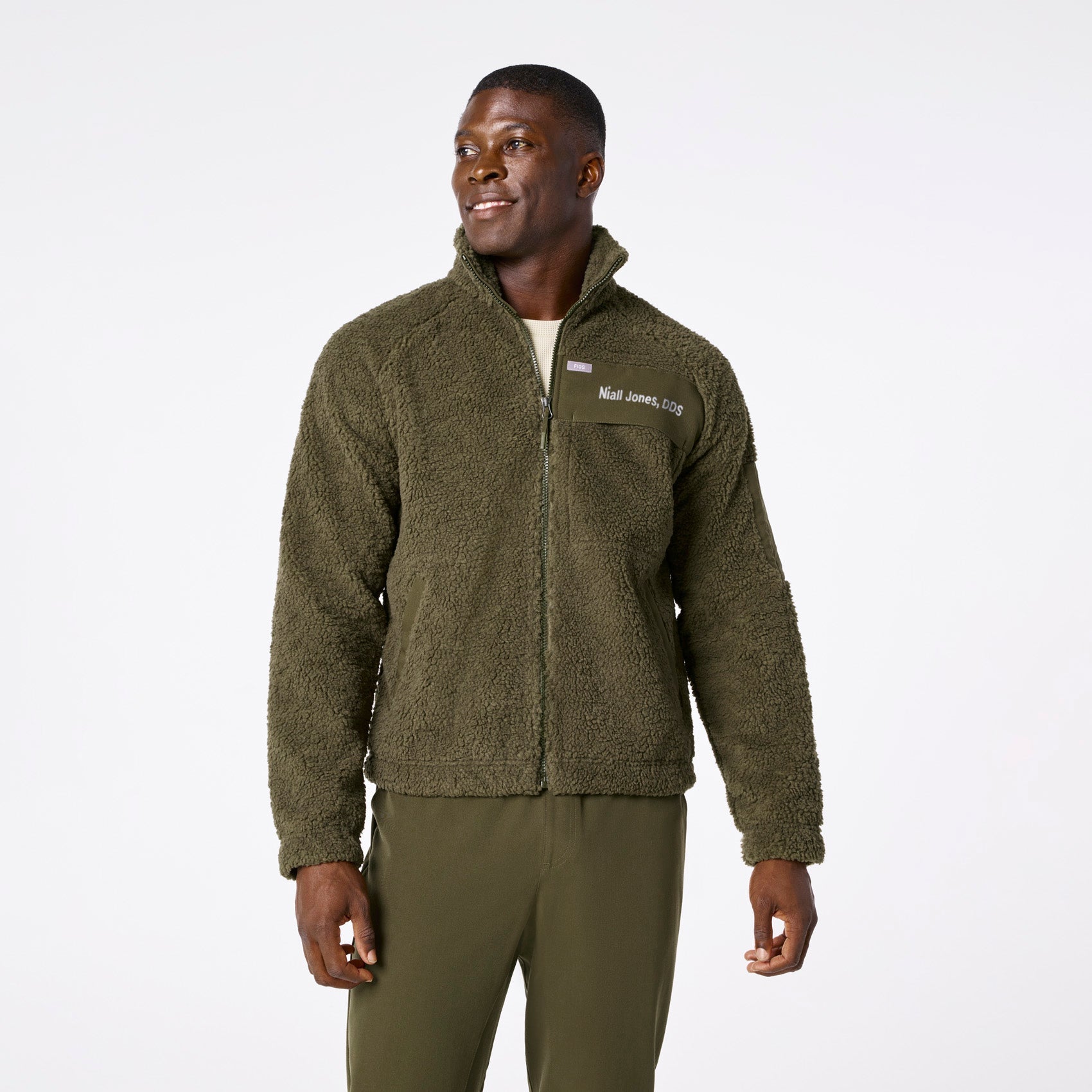 High-Pile Fleece Bomber Jacket - Spruce