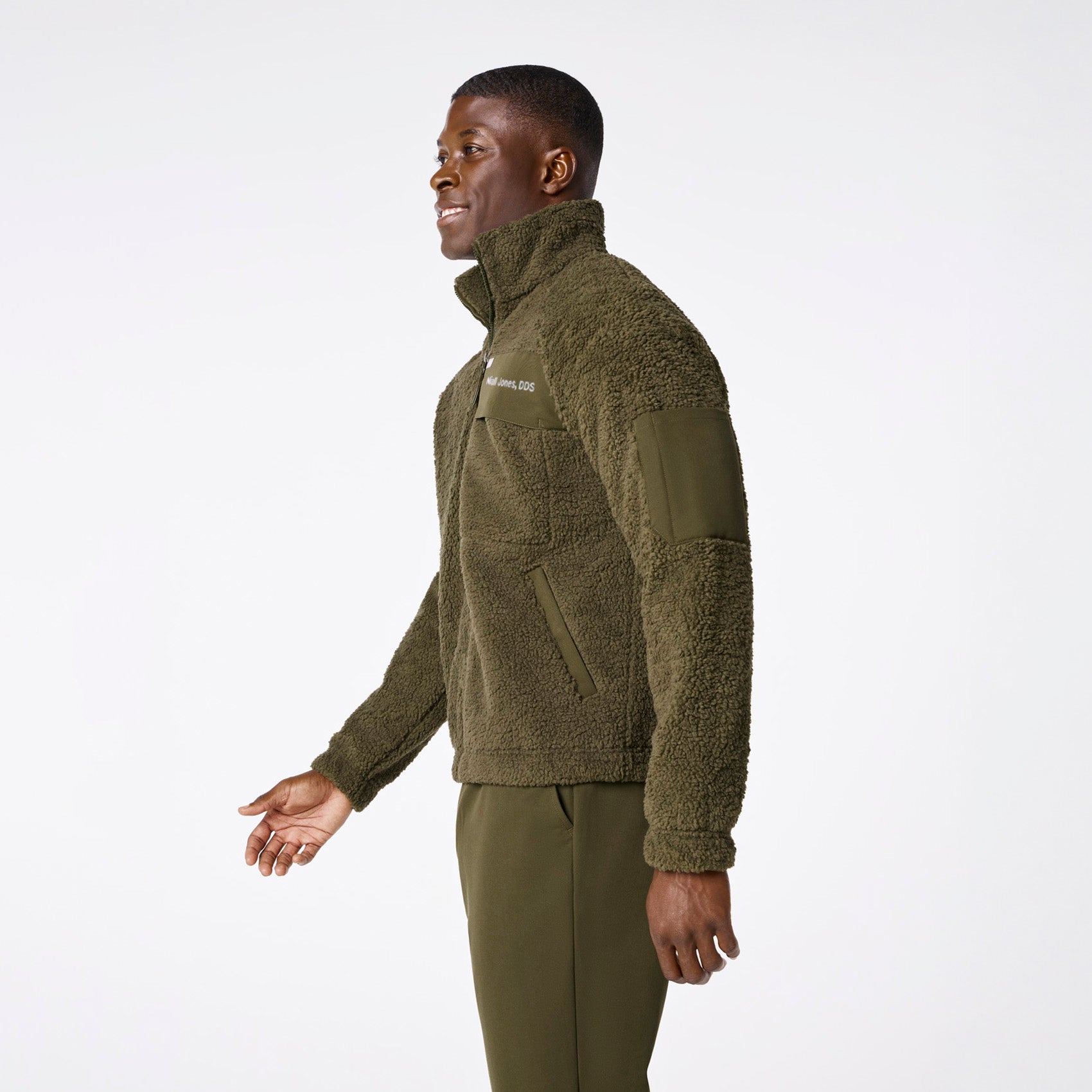 High-Pile Fleece Bomber Jacket - Spruce