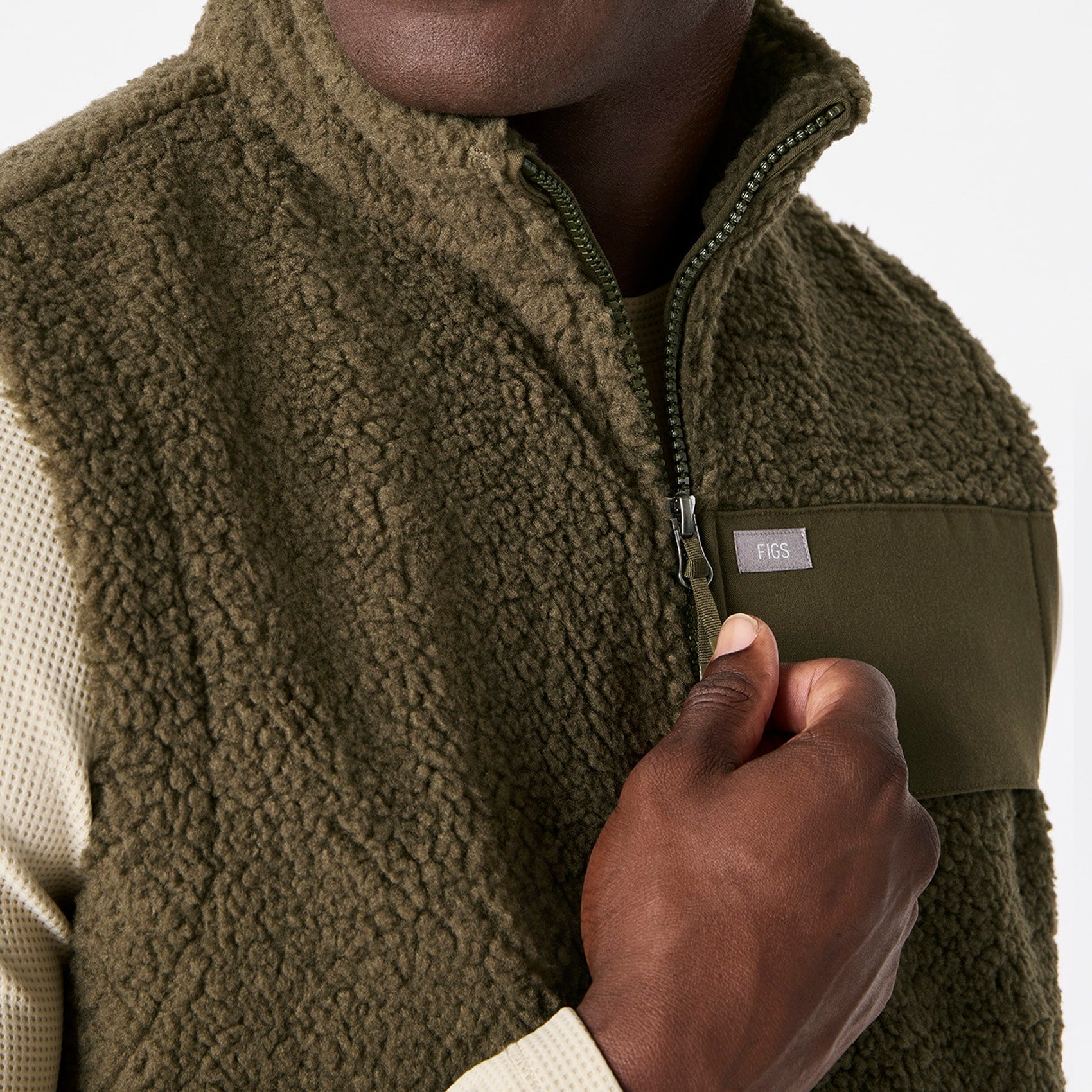 High-Pile Fleece Vest - Spruce