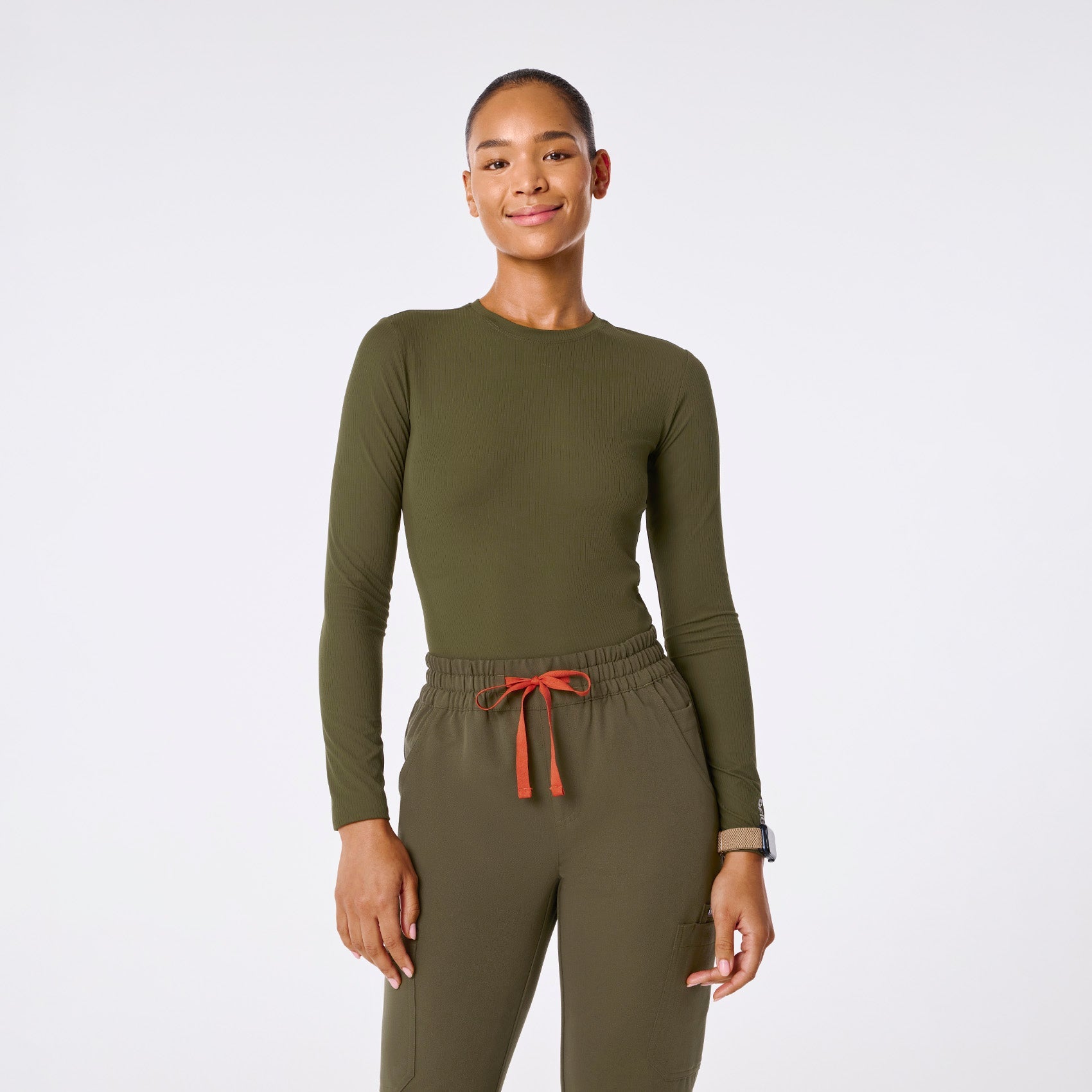 Palmer Ribbed Long-Sleeve Underscrub - Spruce