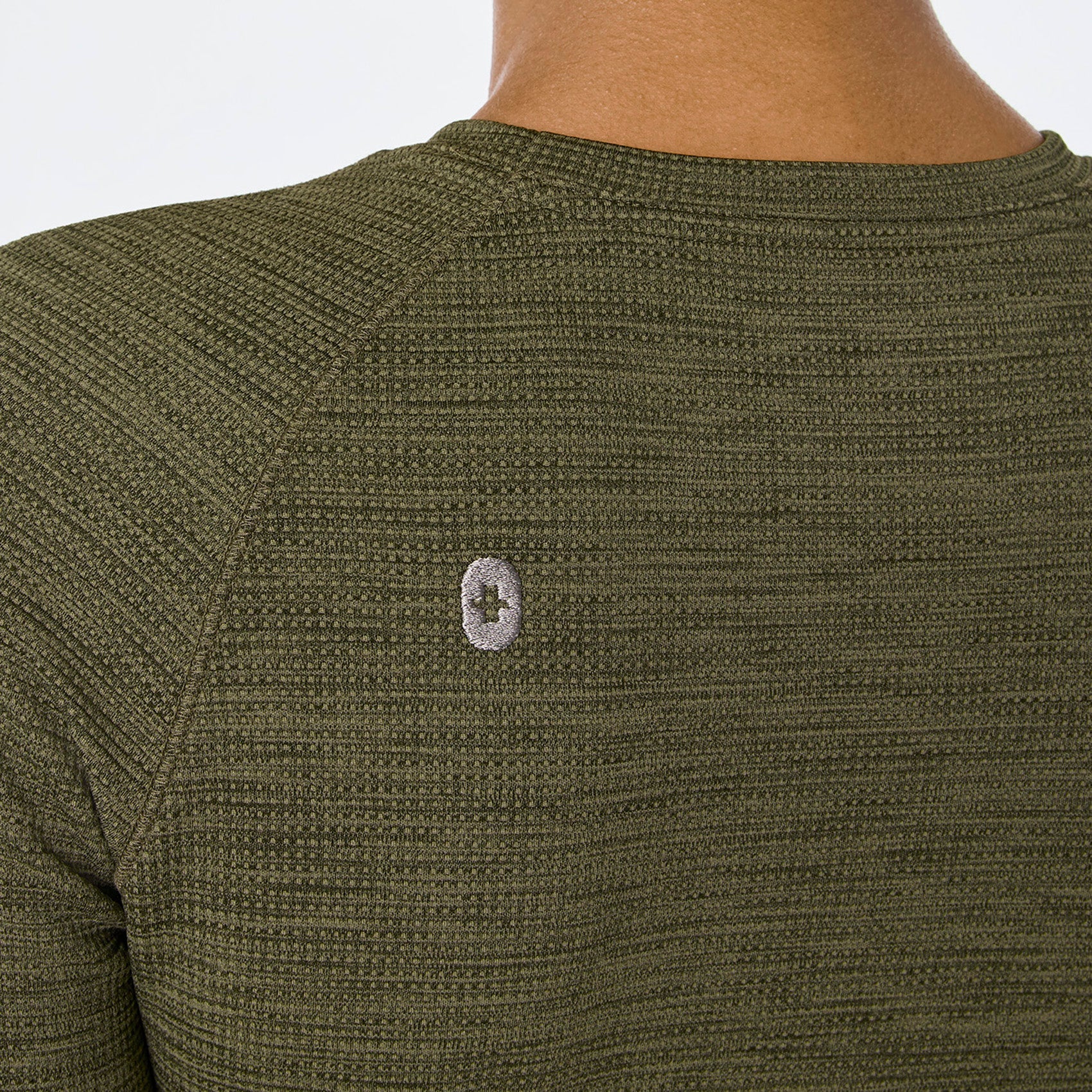Waffle Long-Sleeve Underscrub - Space Dye/Spruce