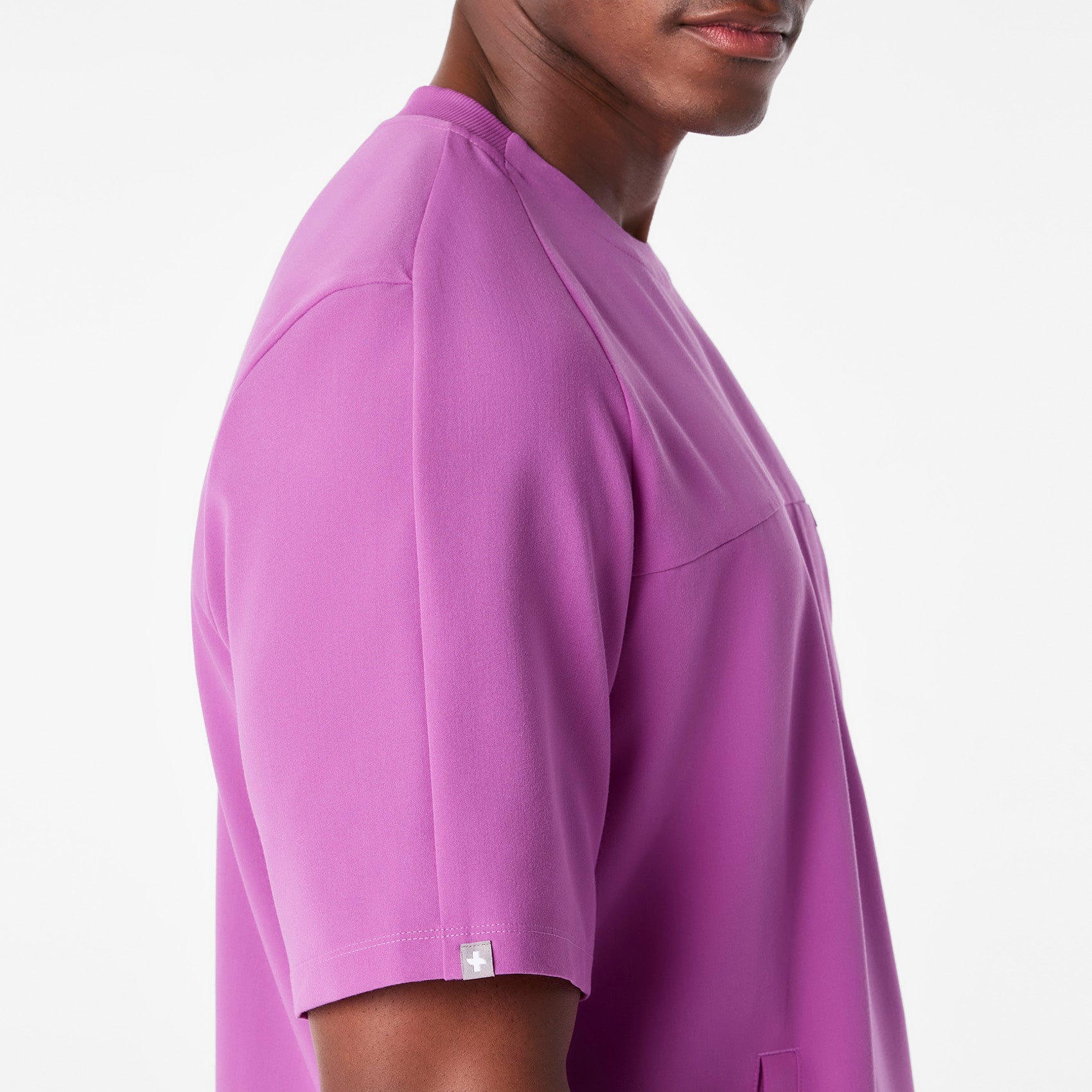 Colmar Crewneck Scrub Top - Ultraberry