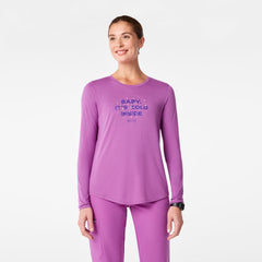 Baby It's Cold Inside Long-Sleeve Underscrub - Ultraberry