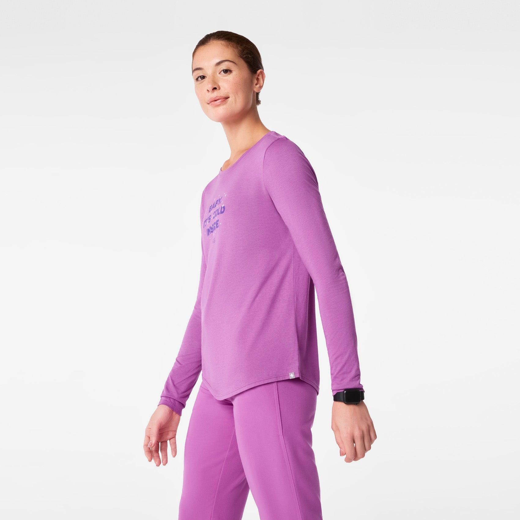 Baby It's Cold Inside Long-Sleeve Underscrub - Ultraberry